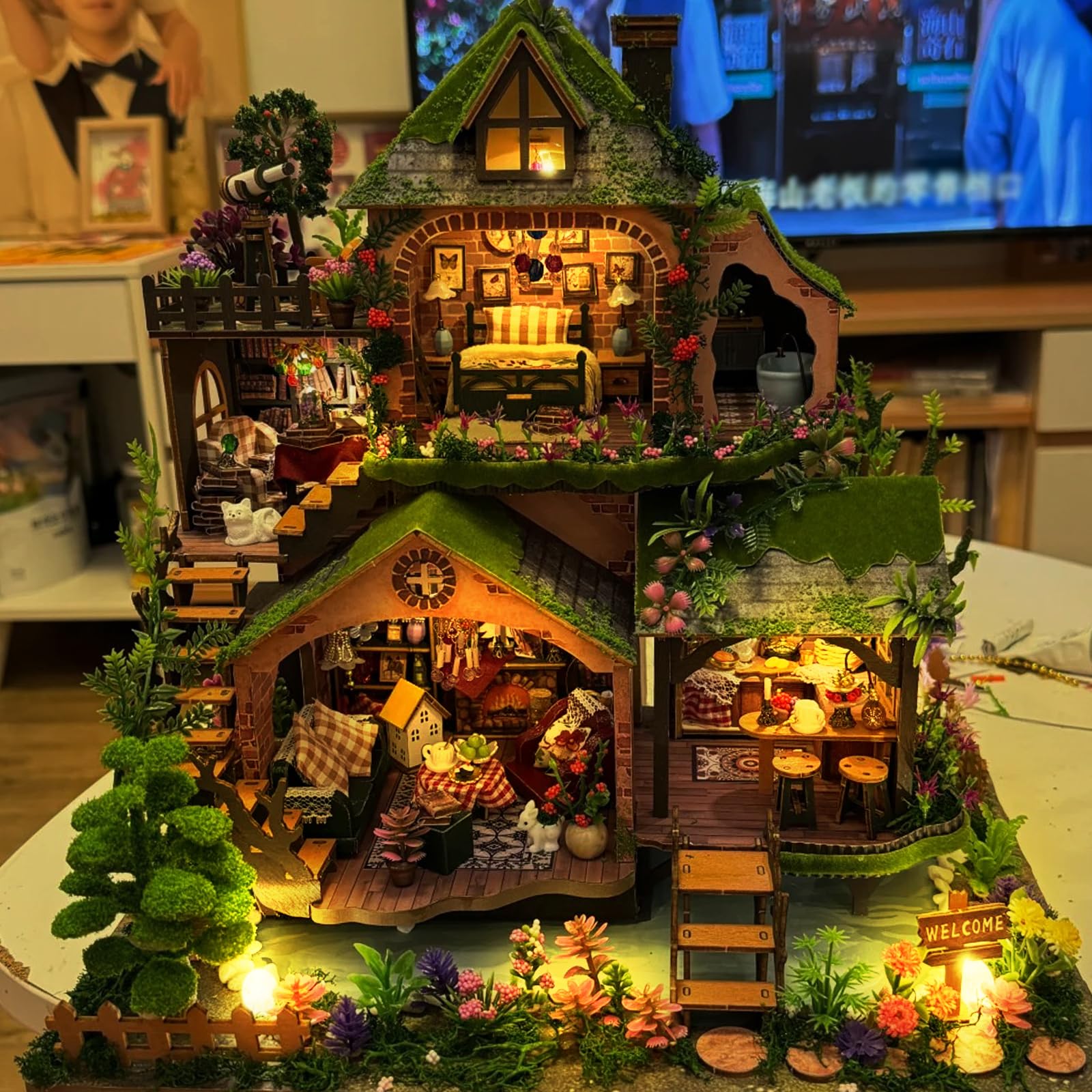 20 Mini Luces LED Adhesivas Rojas Sin Parpadear – Lámparas Decorativas Con Pilas AG3 Para Casas De Muñecas, Manualidades Y Miniaturas