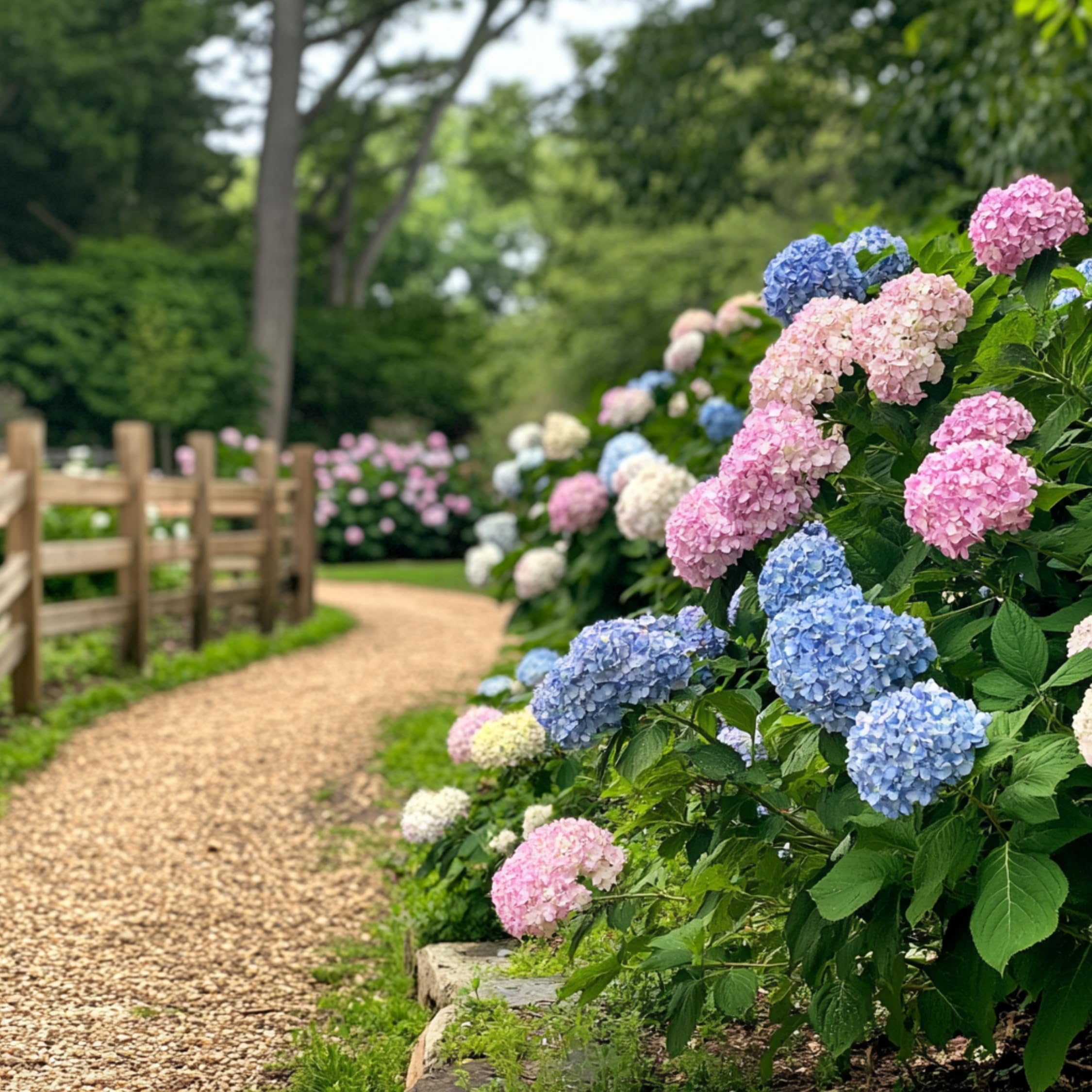 Plant in a Box - Hydrangea macrophylla 'Early Blue', 'Early Pink', 'Wudu' - Ortensia - Misto di 6 - Vaso 10,5 cm - Altezza 25-40 cm