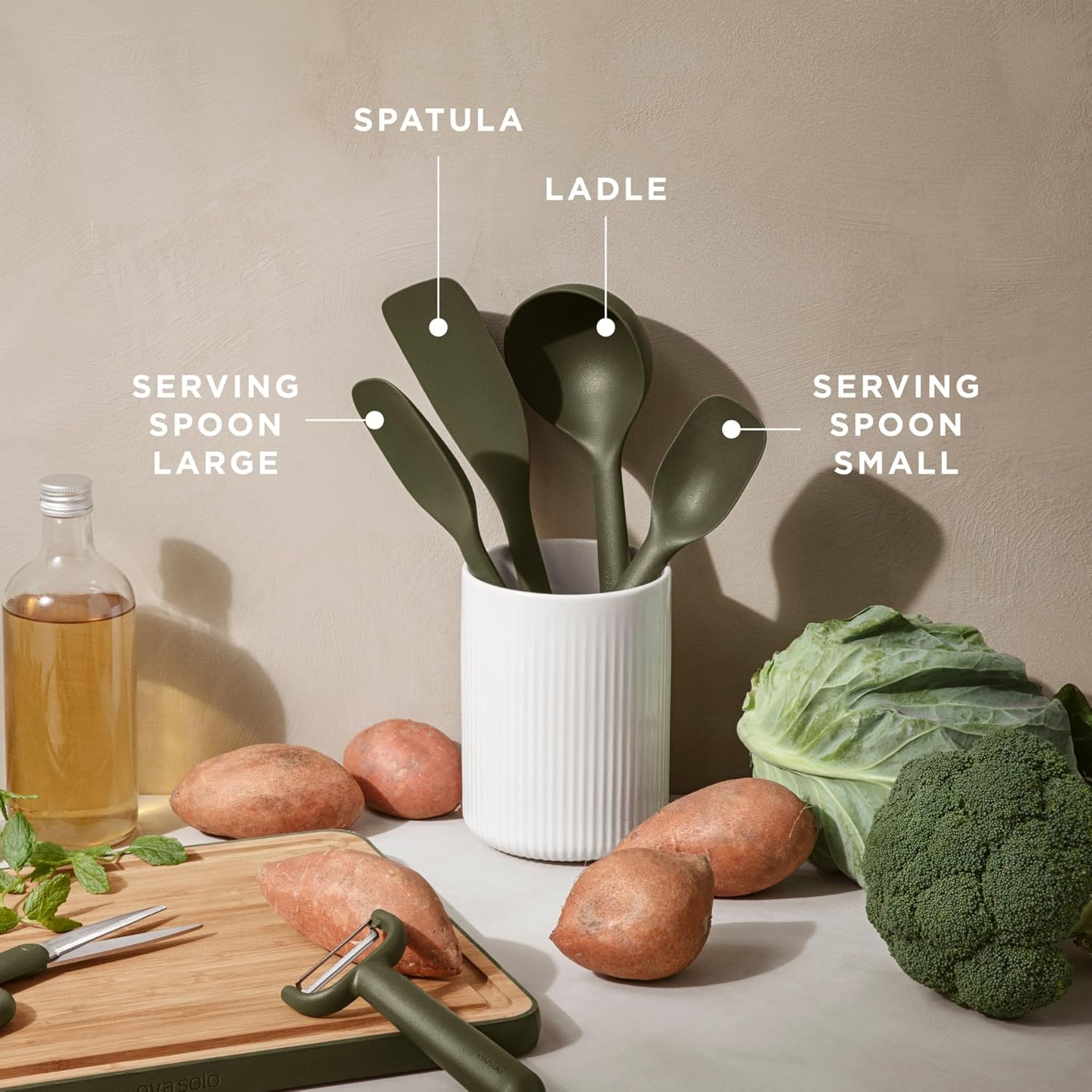 EVA SOLO | Green Tools serving Spoon | Large | Danish Design & Functionality | Green