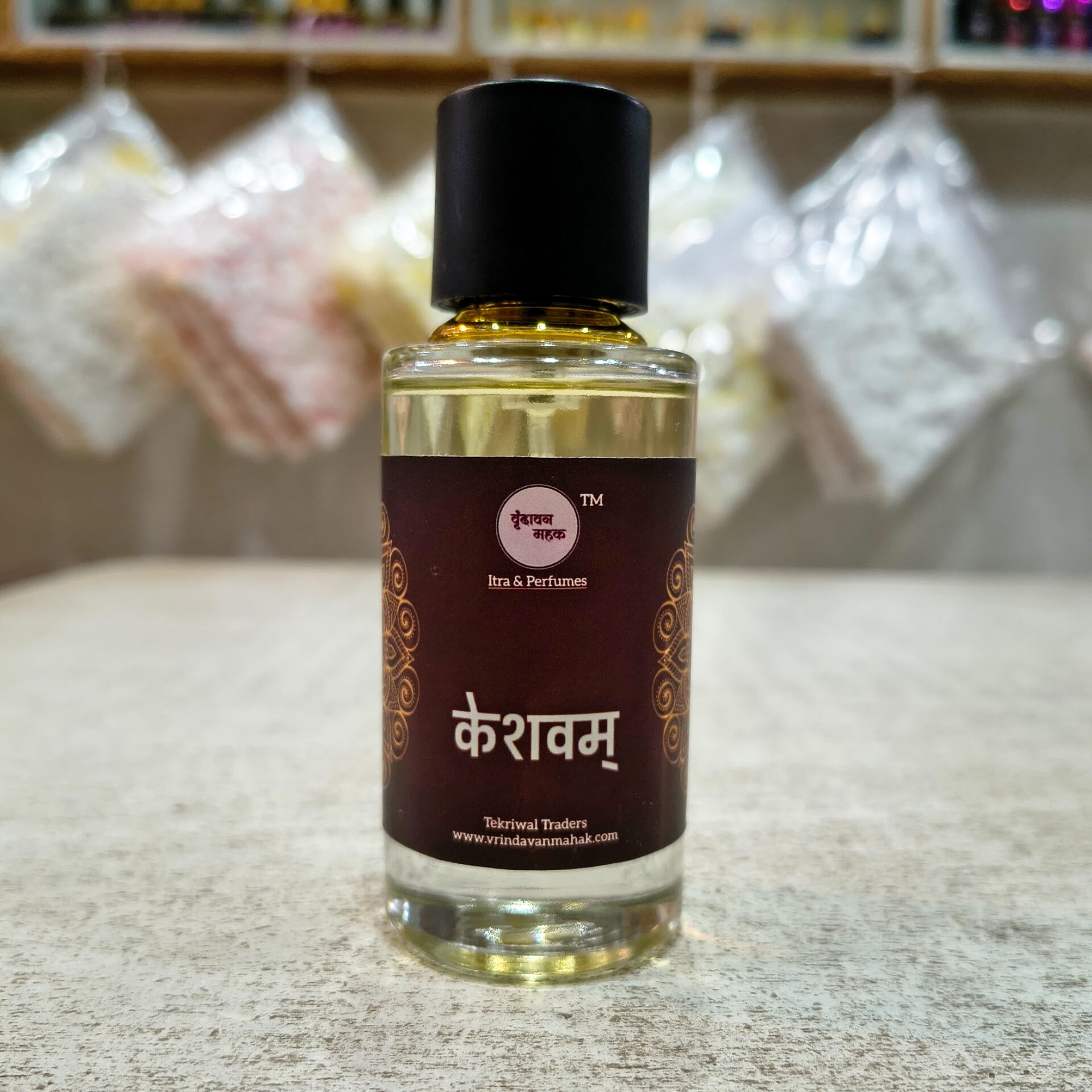 Keshavam Perfume by Vrindavan Mahak | 50ml Long-Lasting Fragrance | Blend of Saffron, Rose, Herbs, Sandalwood & Amberwood | Made in Vrindavan | 12-Hour Wear | Unisex Perfume for Daily Use & Spiritual Moments-picture-20