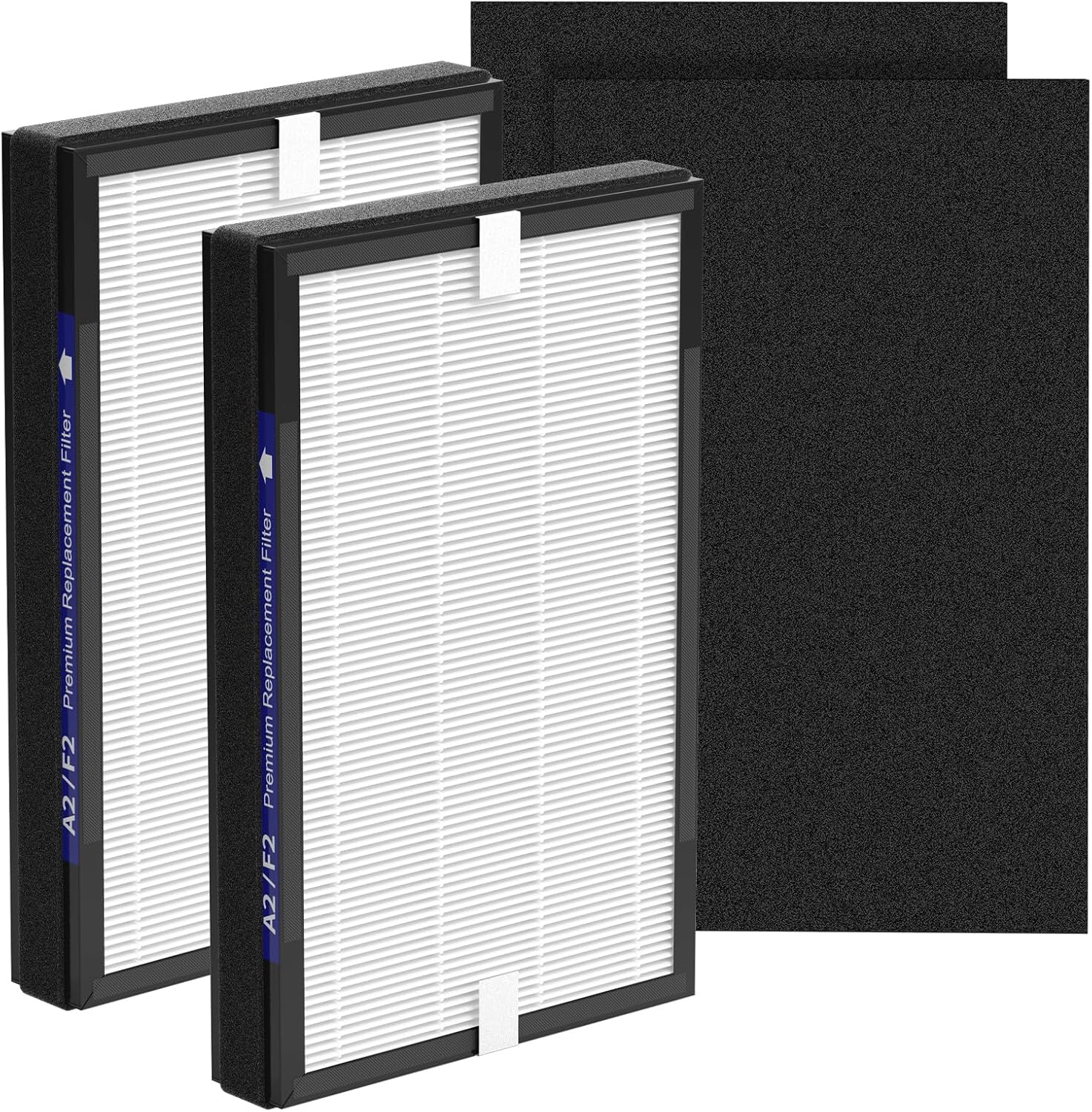 2 Packs A2 F2 Replacement Filters Compatible with 3M Filtrete Room Air Purifi-er Models FAP-C02-A2 FAP-C03-A2 FAP-T03-A2 FAP-C02WA-G2 FAP-C03BA-G2 FAP-T03BA-G2 FAP-SC02N FAP-SC02W