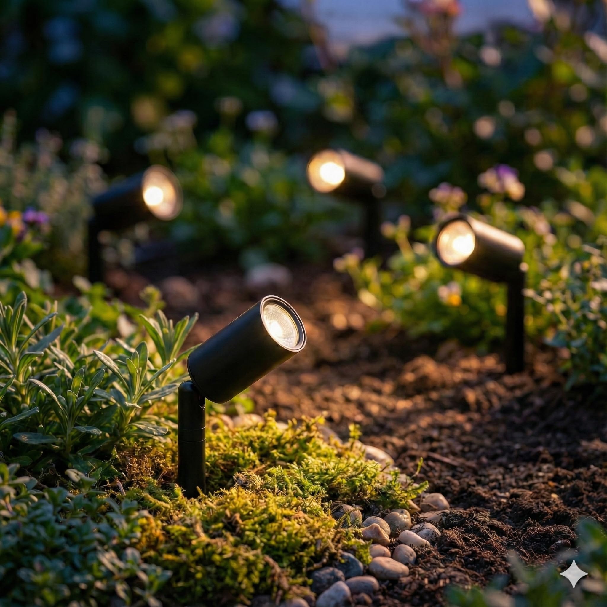 SolarCentre® Juno Outdoor Solar USB Micro Spotlights - Set of 4