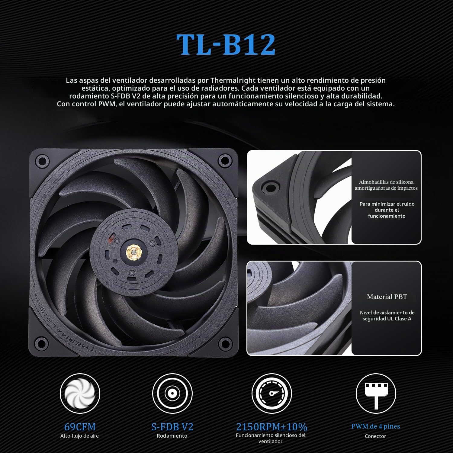 Thermalright Frozen Edge 360 Black Enfriador de agua para CPU líquida con ventilador PWM de 120 mm, disipador de agua integrado para AMD/AM4/AM5, Intel LGA1700/1150/1151/1200