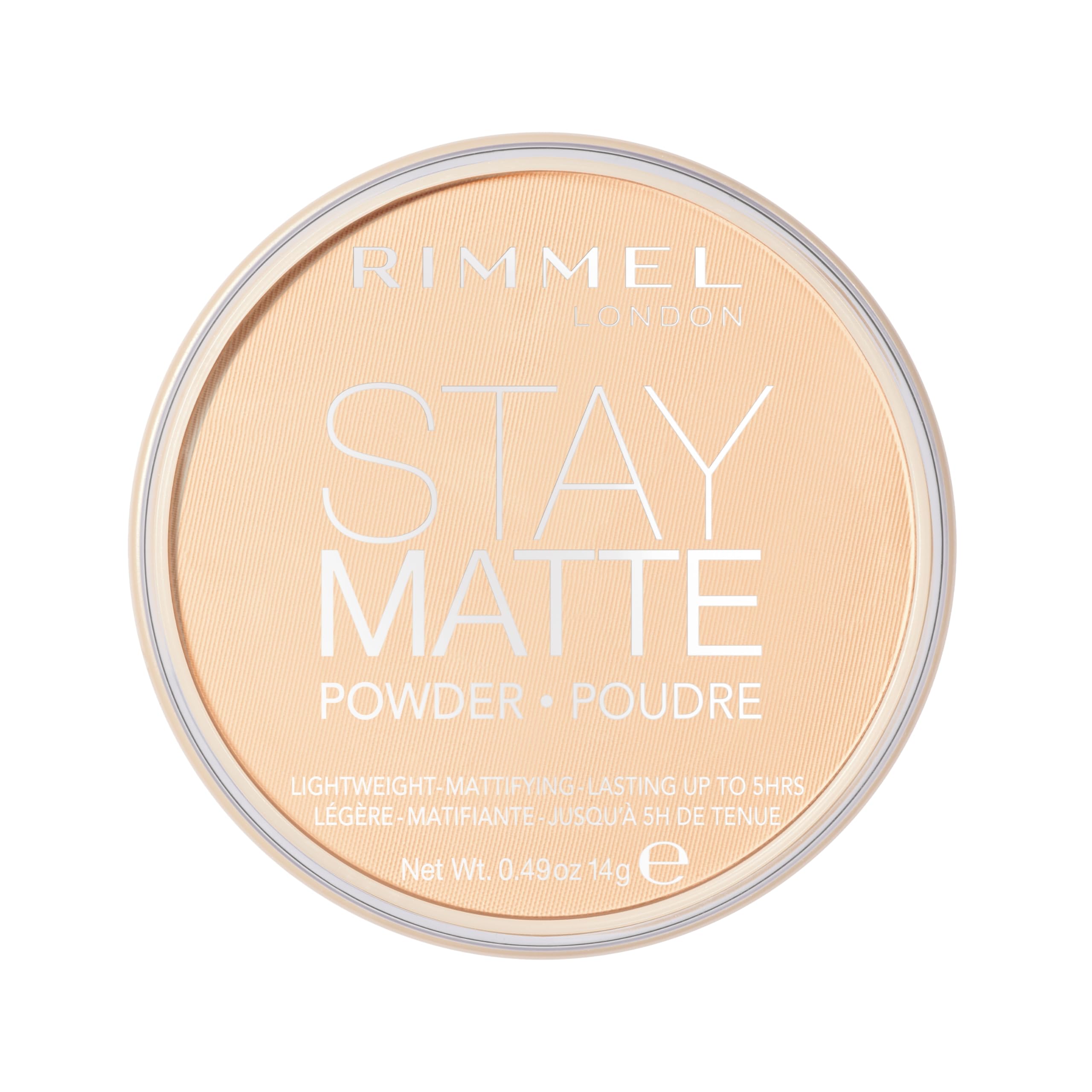 Rimmel London Cipria Compatta Stay Matte - Polvere Opacizzante a Lunga Tenuta per Pelli Grasse e Miste - Trasparente - 14 g