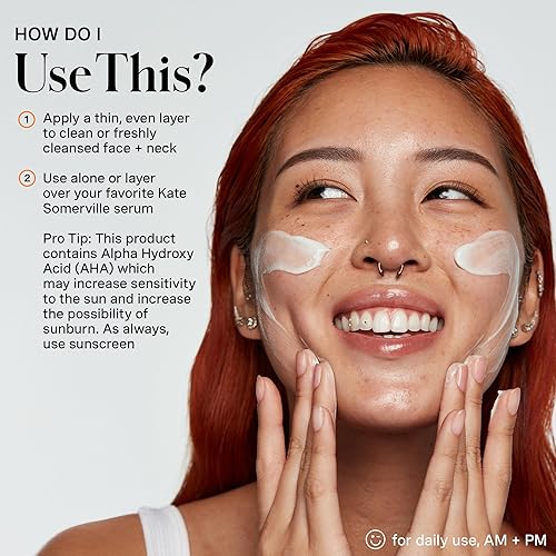 Miniatura 5 de Kate Somerville ExfoliKate Glow Hidratante – Crema facial diaria formulada clínicamente, exfolia e hidrata suavemente, 1.7 onzas líquidas