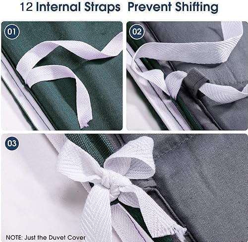 Miniatura 4 de Acdyion Mantas con peso, funda de edredón extraíble para adultos tamaño Queen (60 x 80 pulgadas), funda de edredón pesada suave y cómoda con 8