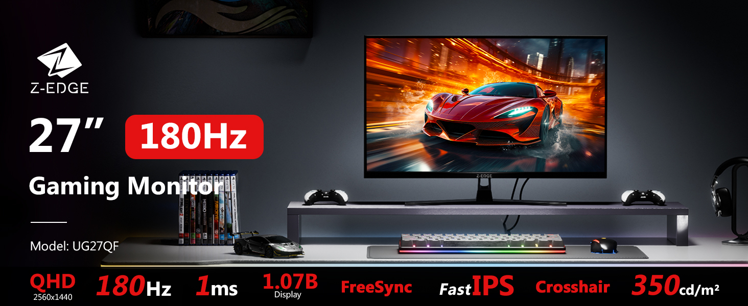 Amazon.com: Z-Edge 27-inch Gaming Monitor QHD 2560 x 1440 2K
