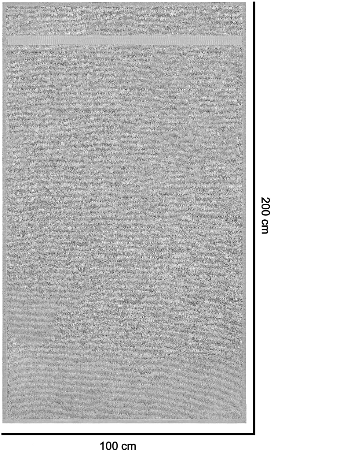 Wholesale Trade Dealz 2 X Super Jumbo Bath Sheets (100 x 200 cm) Primium 100% Egyptian Combed Cotton Extra Large Bath Sheet Towels XL Body Wrap Towel (Silver - Image 3