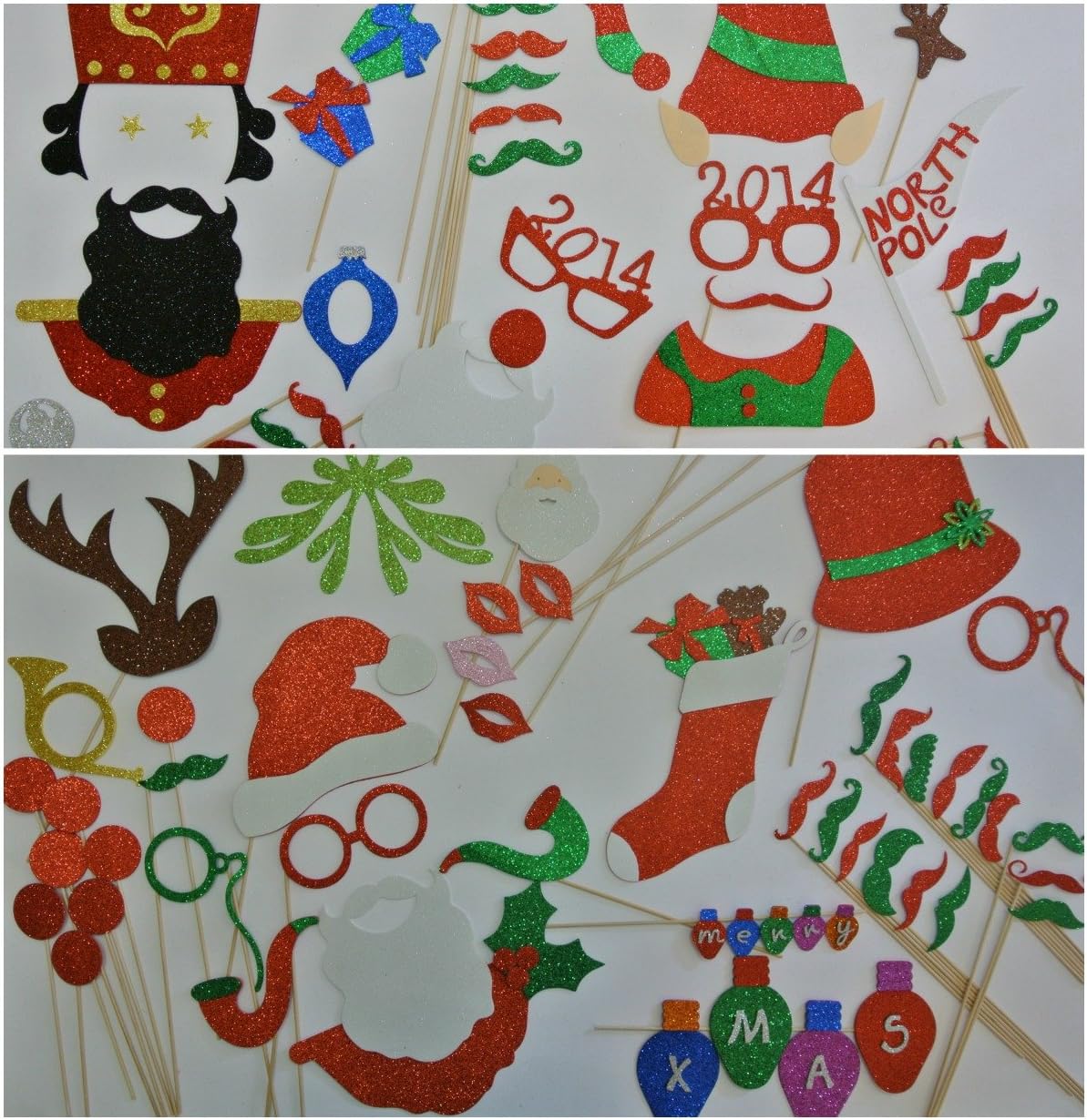 Xmas Photo Booth Props 80 Piece Plus Christmas Party's Wedding Photo Booth