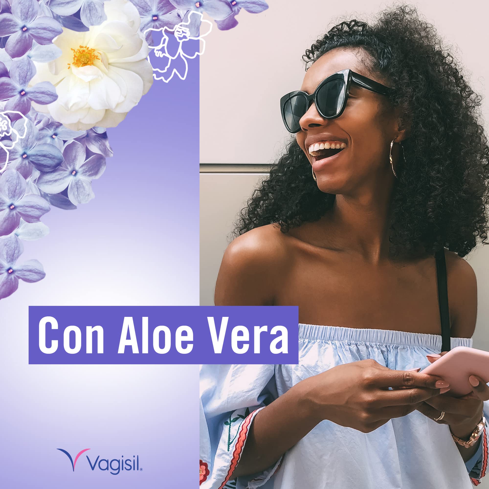 Vagisil Detergente Intimo Donna Essenza Delicata Al Lillà Di Primavera, Igiene Intima, Senza Sapone, Rispetta Il pH Intimo Della Pelle, 250 ml