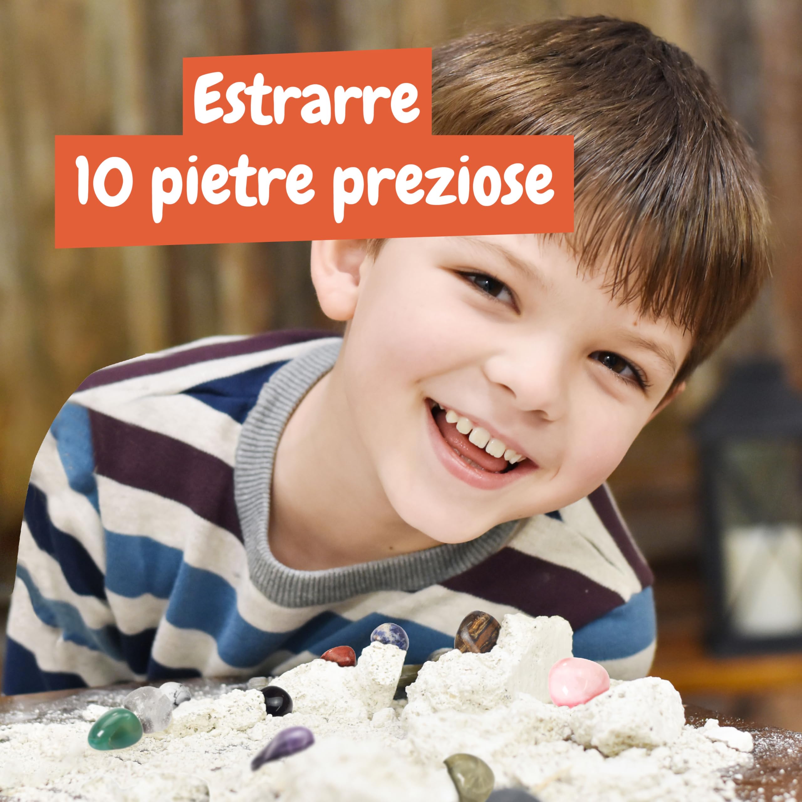 Lehoo Castle Scavo Archeologico Per Bambini: Scava 12 Gemme E Minerali Veri - Kit Scienza Geologia Con Strumenti, Ideale Regalo Educativo Per Futuri Scienziati