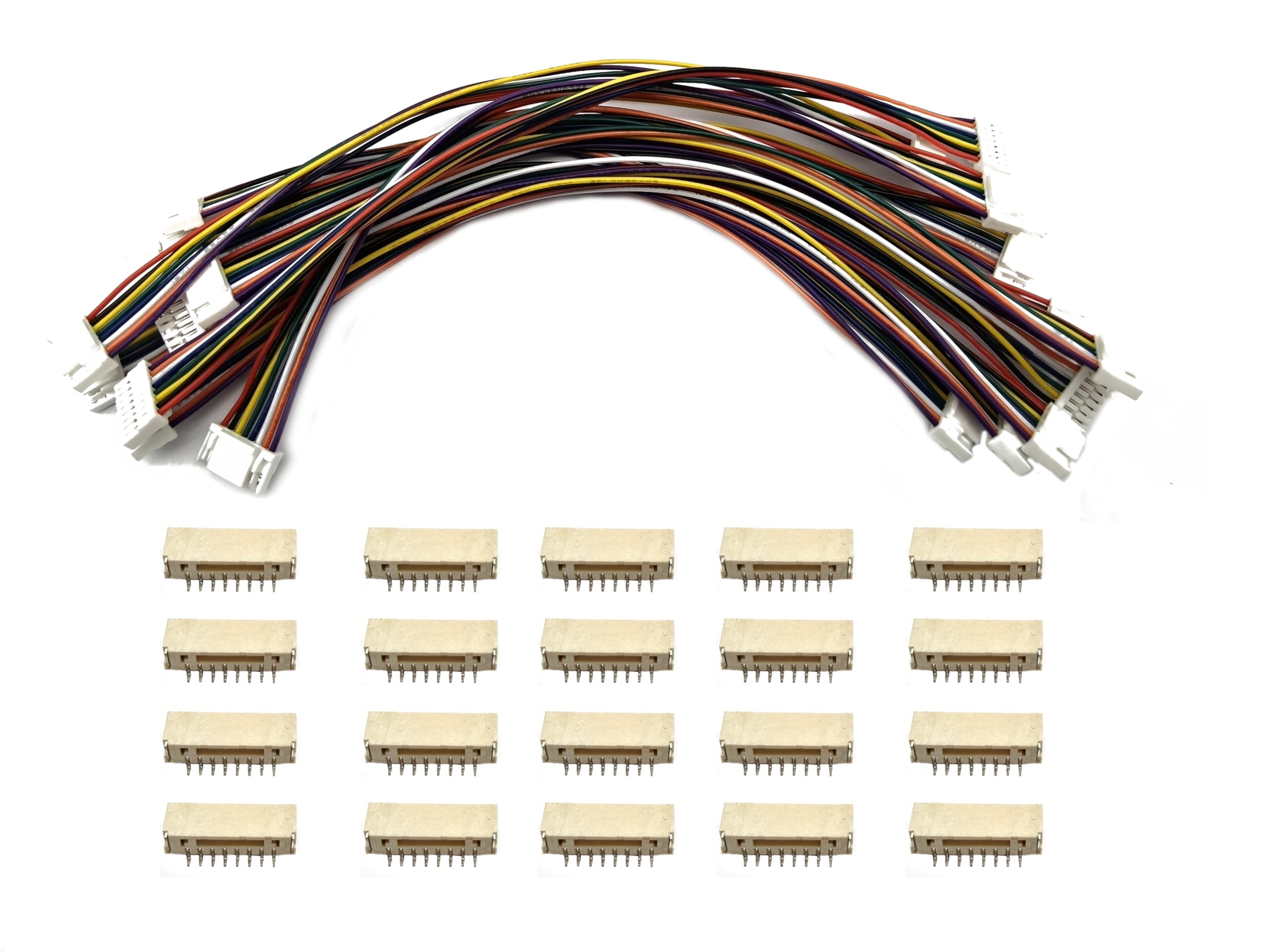 Amazon.co.jp: Micro JST GH 8ピン 1.25mm オス-オスコネクタ、GH1.25