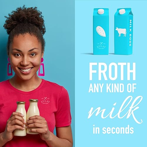 Miniatura 4 de Zulay - Mezclador de mano con espumador de leche de doble batidor - Espumador de alta potencia para café con motor mejorado - Mezclador de bebidas