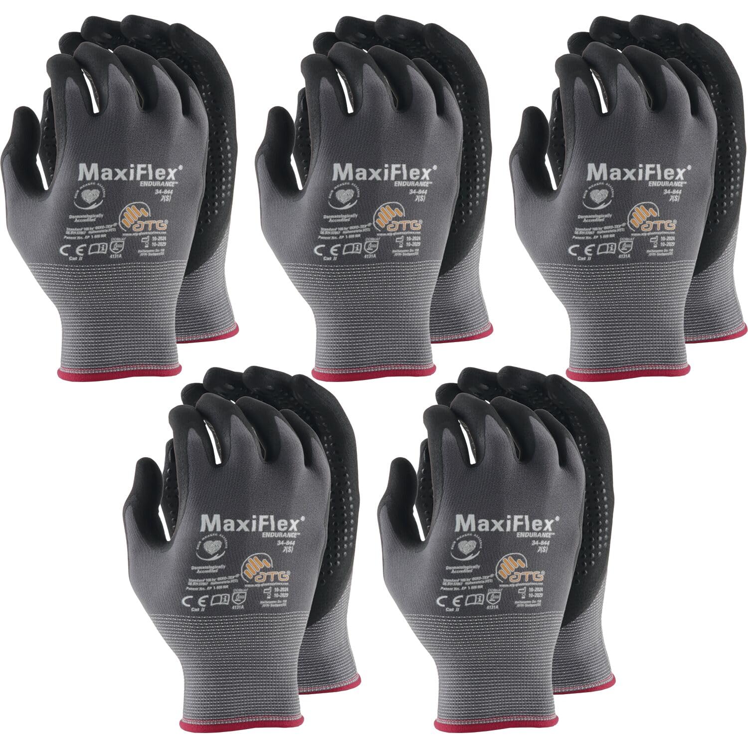 vasalat Maxiflex Endurance Work Gloves Size 7/5 Pairs