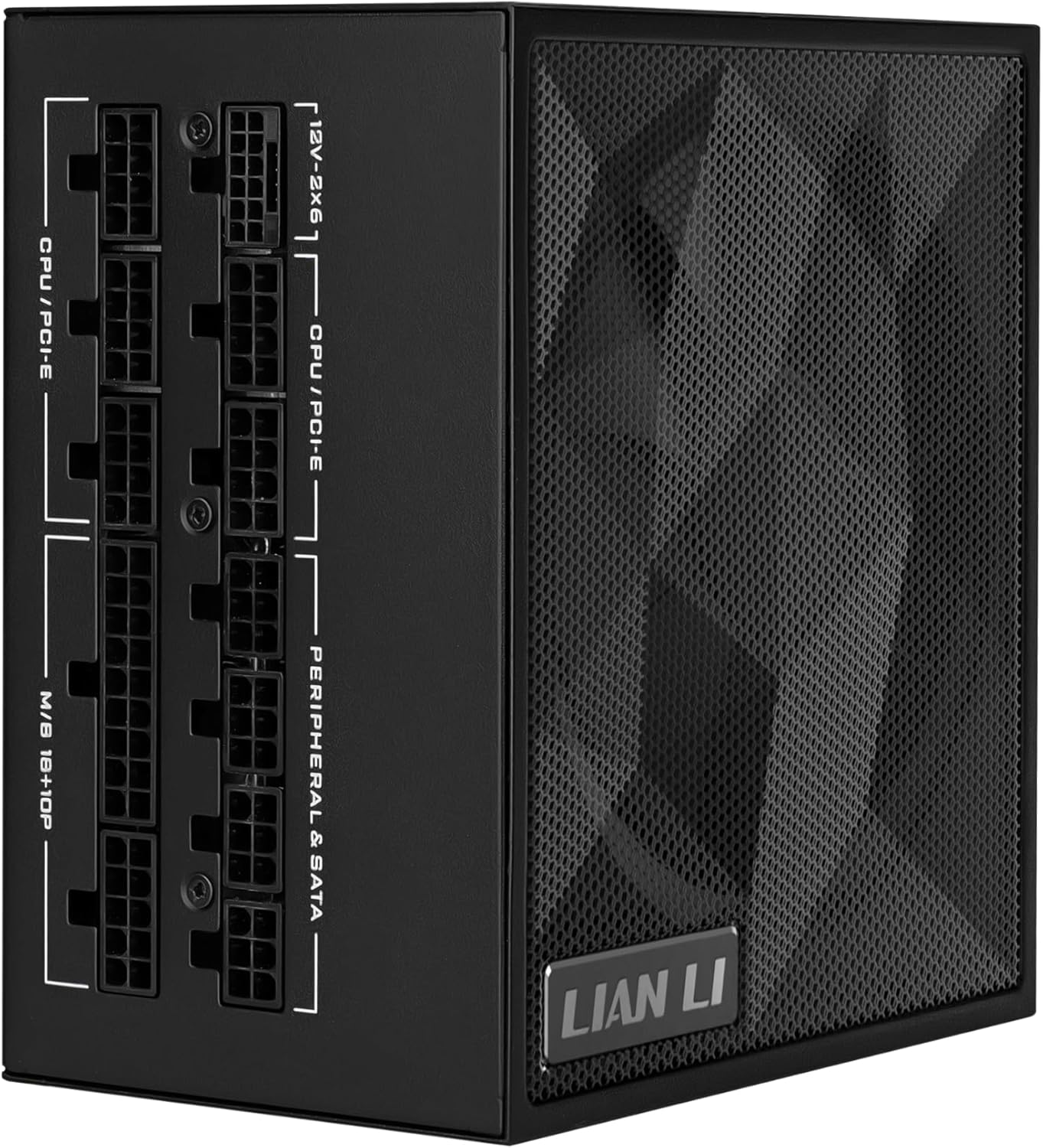 Lian Li SX1200P Platinum Compact ATX Form Factor 1200W Power Supply | 12V-2x6 Cable | ATX 3.1 PSU & PCIE 5.1 Ready - 140mm Fan - Full Modular - 10 Year Warranty - Black (SX1200P.B)