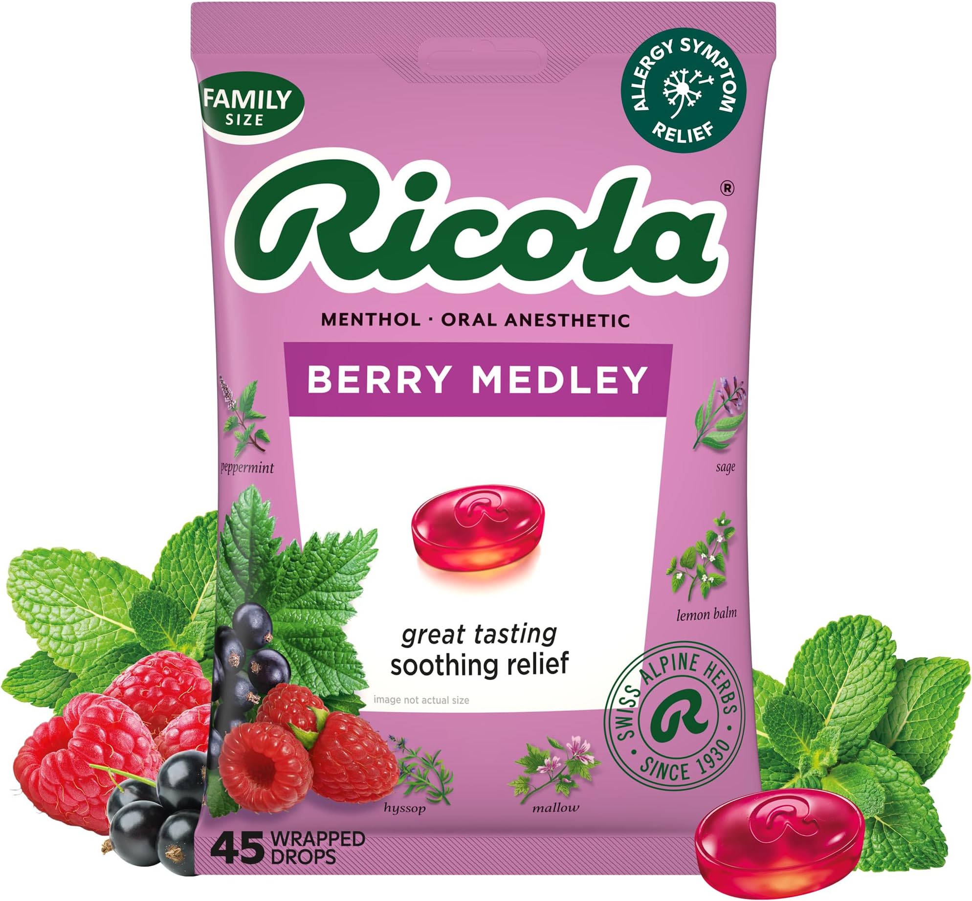 Ricola, Lozenge Berry Medley, 45 Count