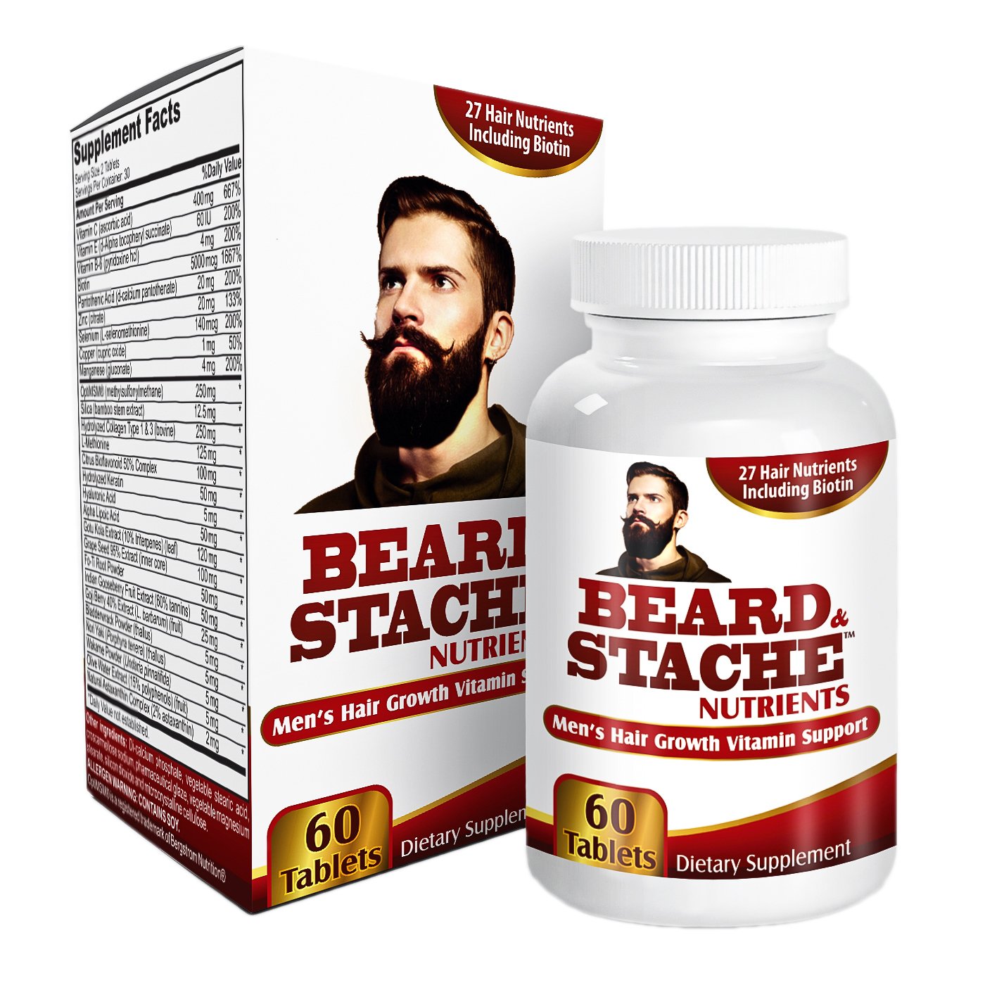 Buy Beard/Stache ents for Men Beard Growth Pills Natural Facial Hair