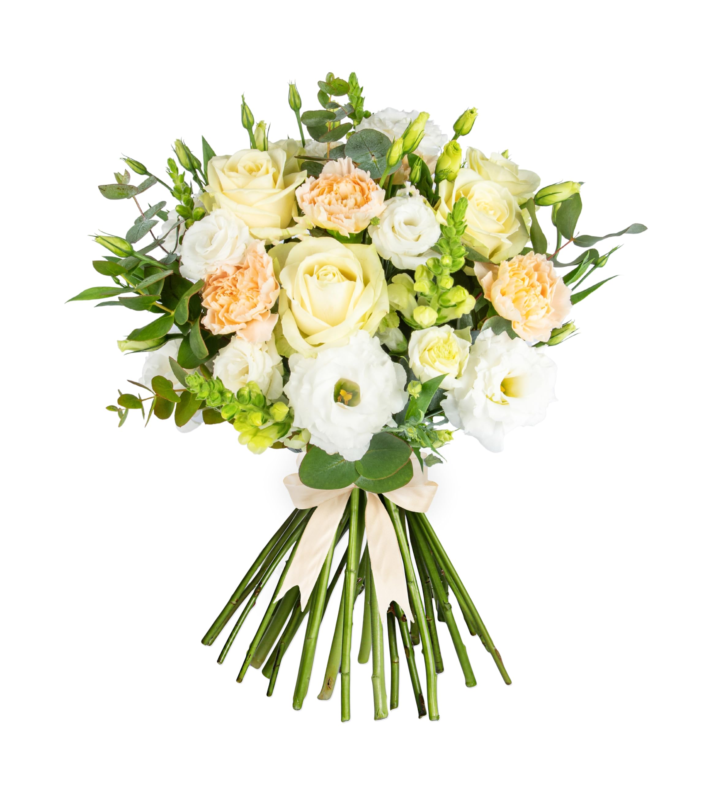 Hand-Crafted Fresh Bouquet - Roses, Snapdragons & Eustoma: Delivered for Birthdays & Any Occasions!
