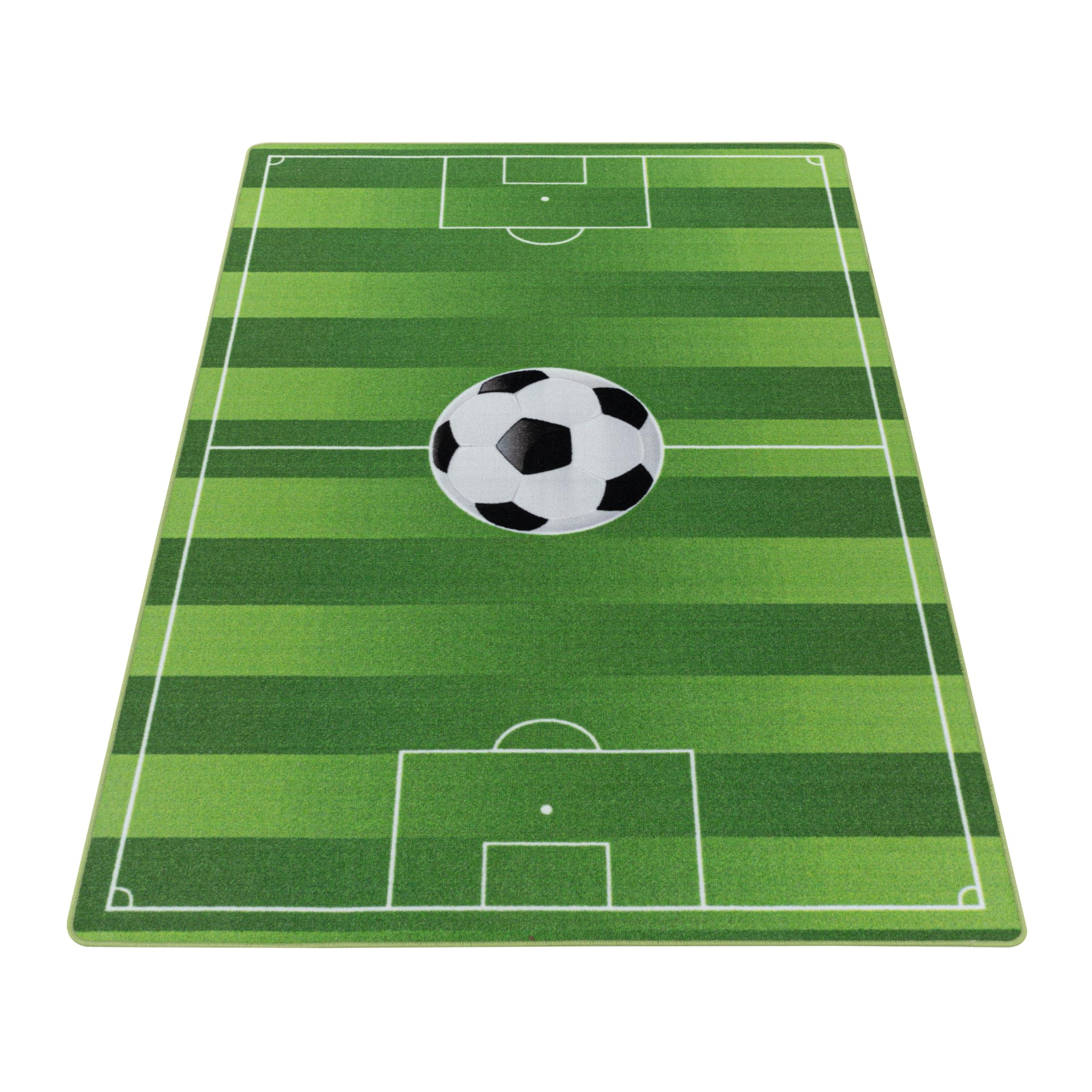 Teppium Tapis pour Enfants Motif Stade de Football, Lavable, pour garçons et Filles, pour Chambre d'enfant, Chambre de bébé, Salle de Jeux Taille: 160 x 230 cm, Couleur: Vert-2