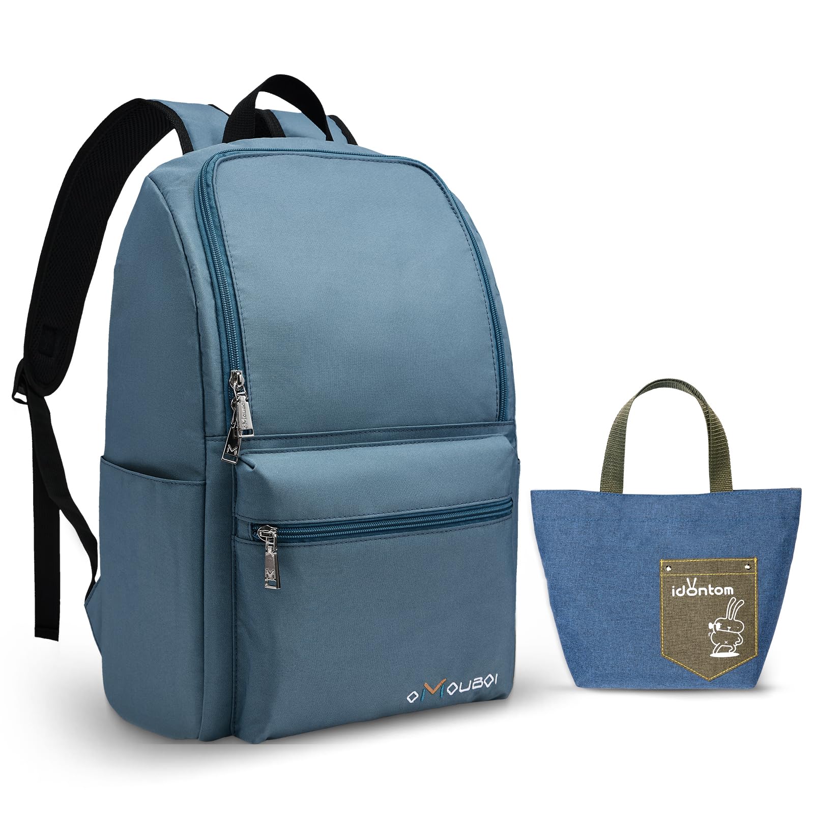 OMOUBOI Casual Daypacks Superbreak Backpack 14 inch Laptop Backpack for Women & Men Fits Tourism Business (Steelblue)