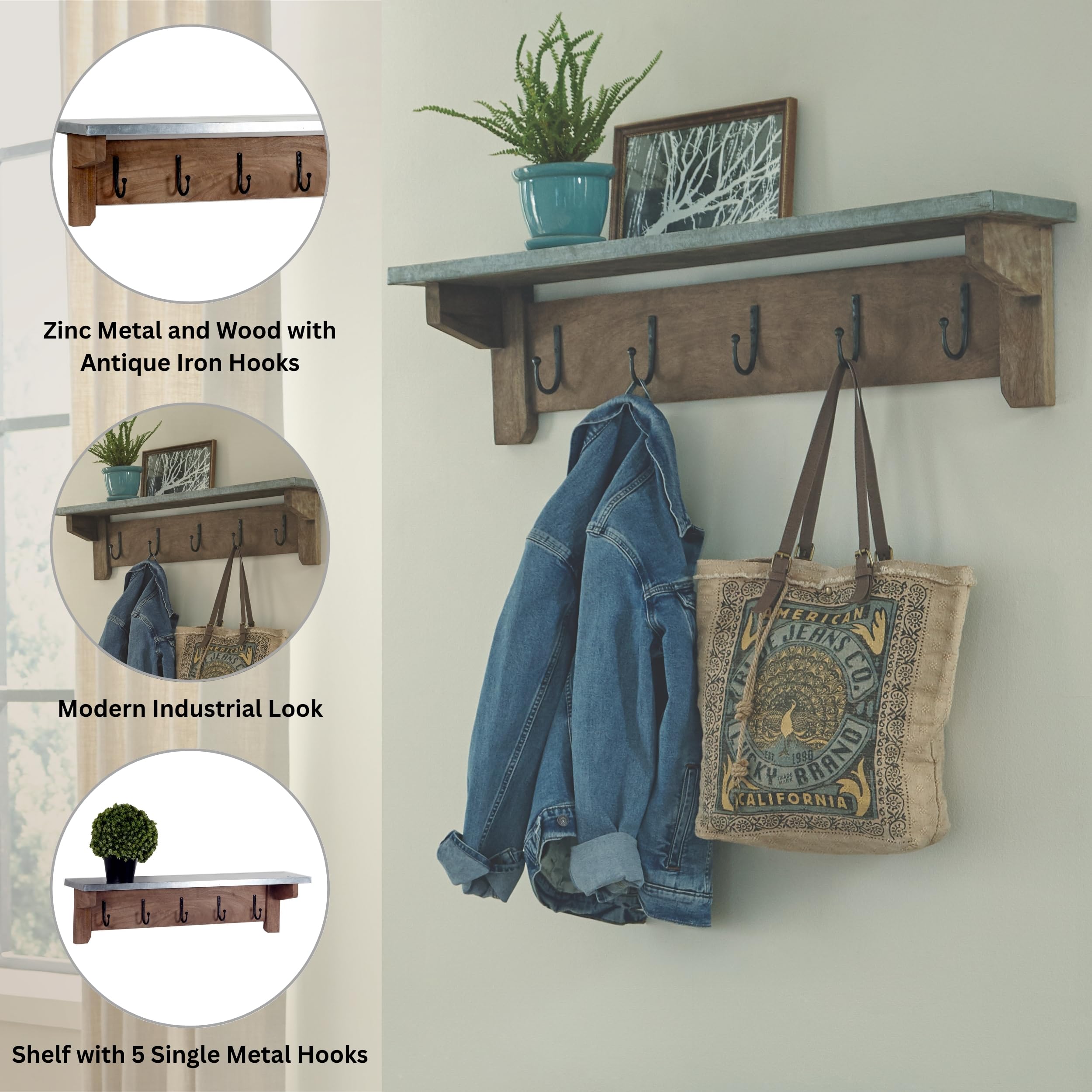 Amazon.com: Alaterre Furniture Millwork 40-Inch Wood and Zinc