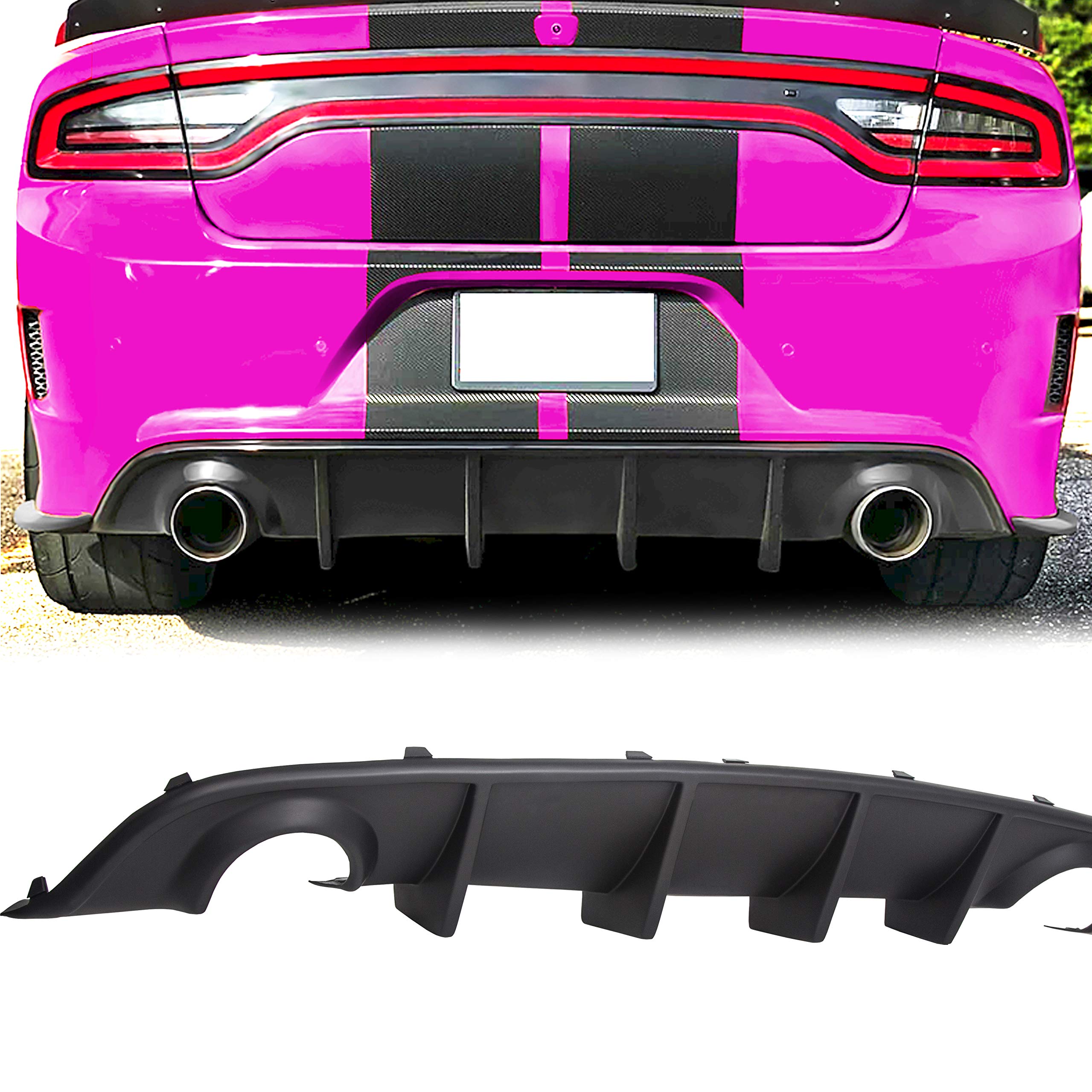 Buy ECOTRIC Rear Lip Bumper Diffuser Compatible with 20152022 Dodge Charger Scat SRT Pack