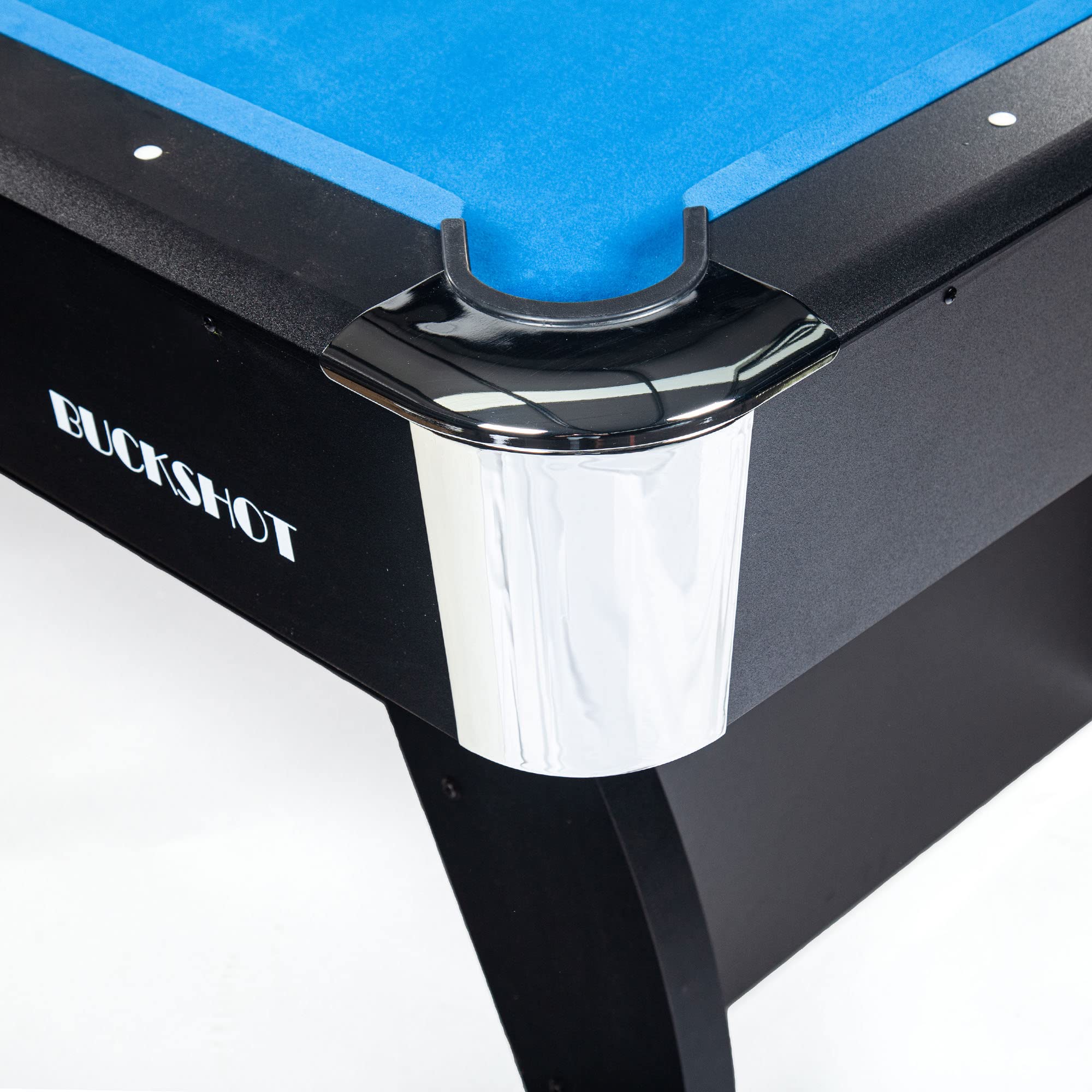 Billardtisch 8ft - 244x132x80 cm - 8 Fuß Pool Billard - Kugelrücklauf - Tischbillard mit Zubehör - Billard Tisch - Buckshot Blackmagic