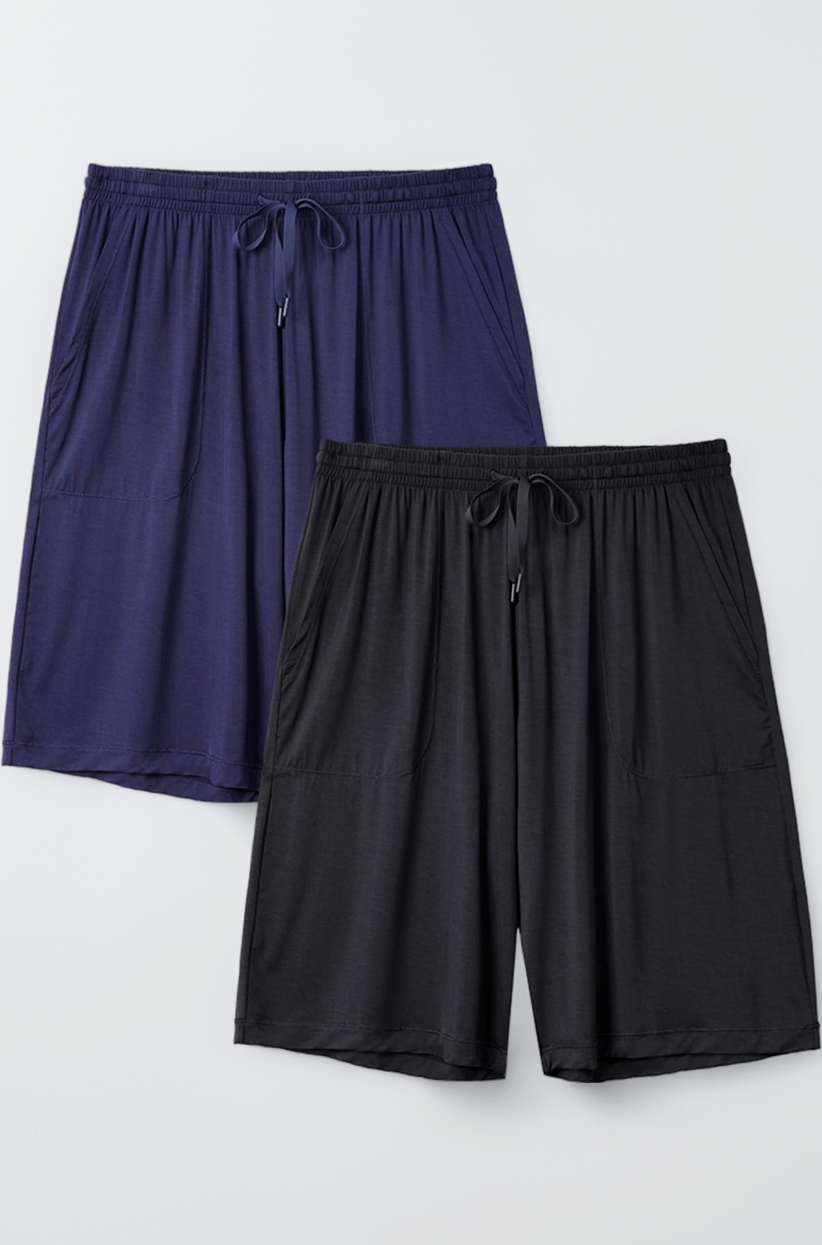 Men's 2 Pack Soft Bamboo Rayon Sleep Shorts Lounge Wear Pajama Pants