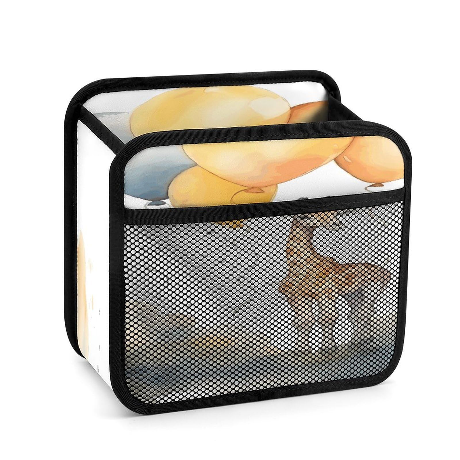 Btcowzrv Style Hand Drawn Giraffe Car Seat Back Organizer, Pu Leather Hanging Backseat Car Organizer With Elastic Mesh Pocket, Storage Bag For Most Vehicles