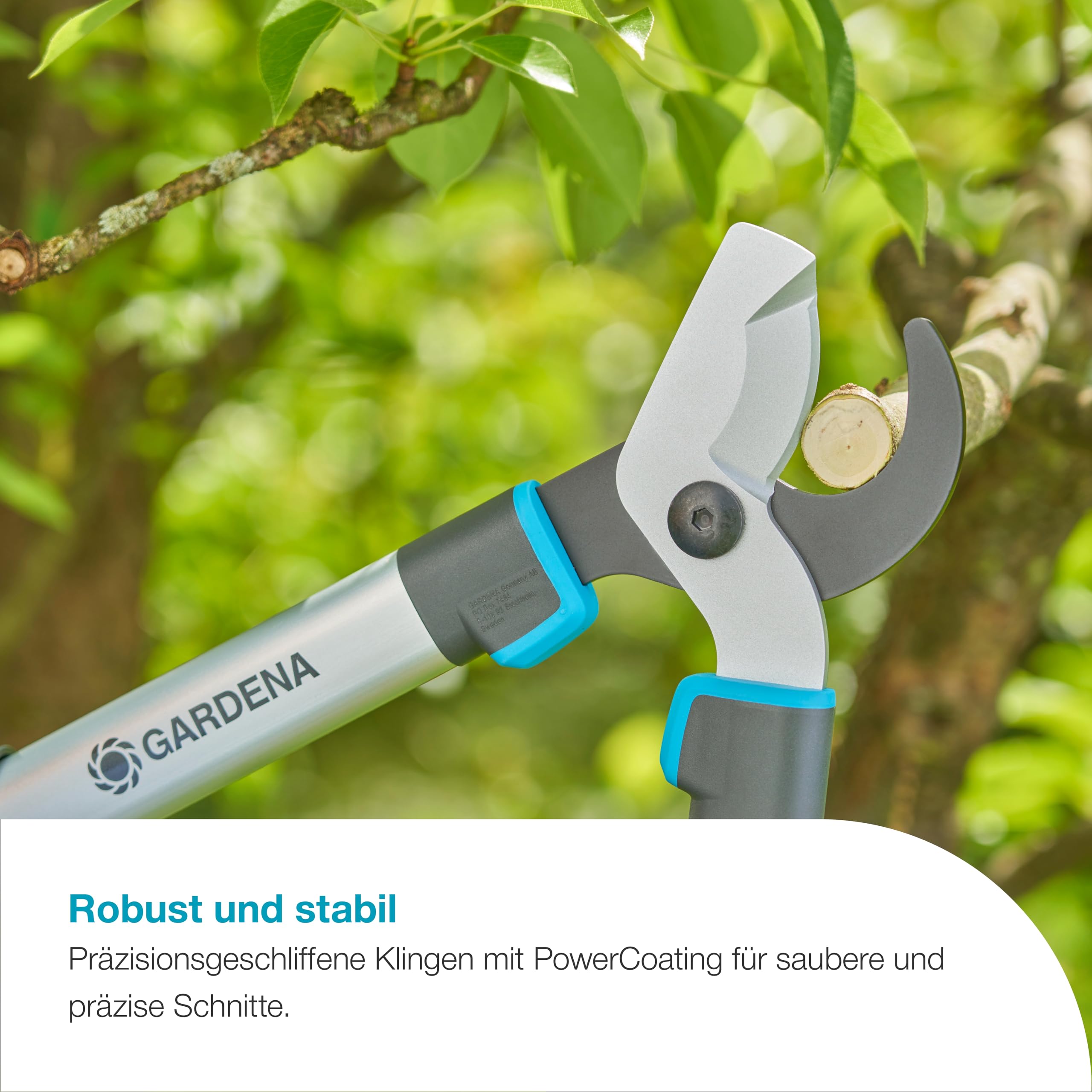 Gardena EasyCut S, Bypass-Astschere für frisches Holz bis 45 mm, präzisionsgeschliffene Klingen, PowerCoating für saubere Schnitte, ergonomisches Design, 900 g leicht (12030-88)