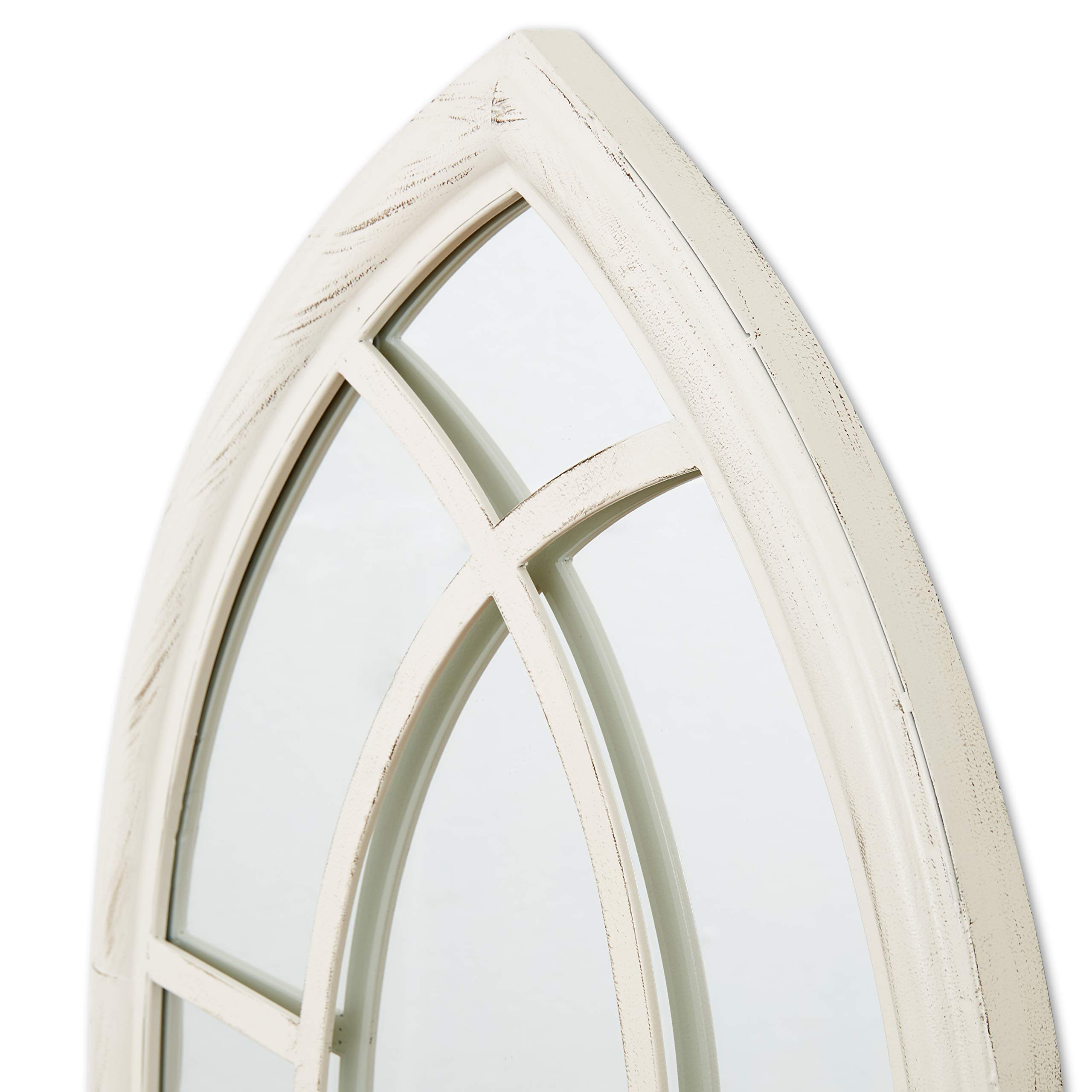 Amazon.co.jp: VADCAD アーチ型ウィンドウミラー、ホワイト木製大聖堂