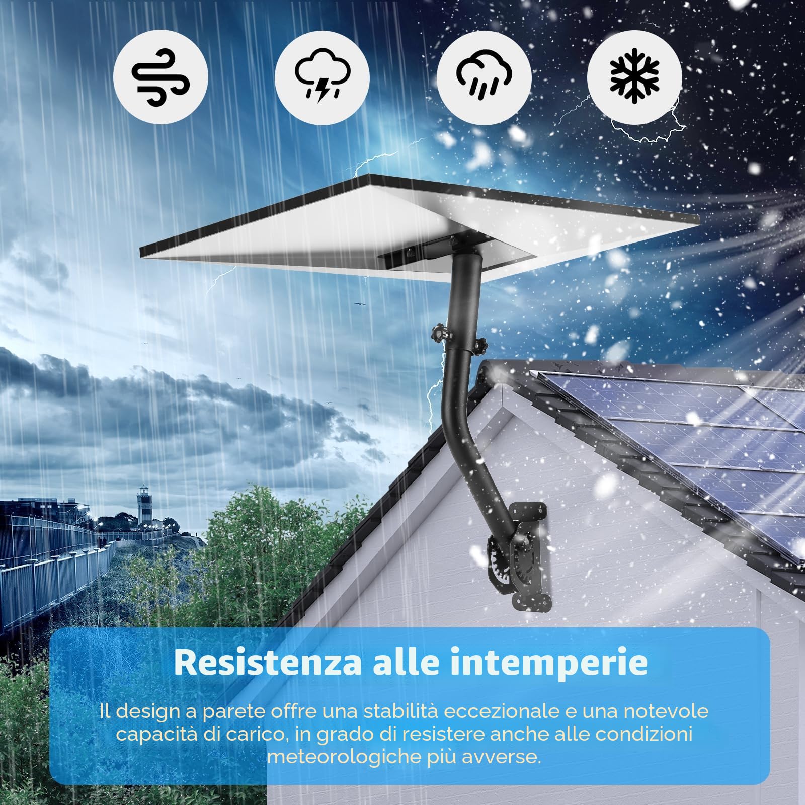 Supporto Starlink Gen 3, Kit di Montaggio Regolabile Compatibile con l'Antenna Standard V3 di Starlink,360 ° regolabile V3 montaggio a parete, Supporto per Parete/Tetto per Starlink.