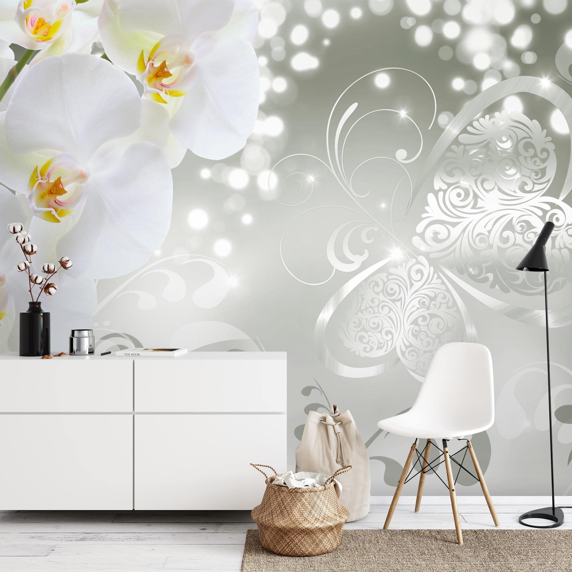 Runa Art Fototapet 396 x 280 cm Bloemen orchidee - Non-woven Material