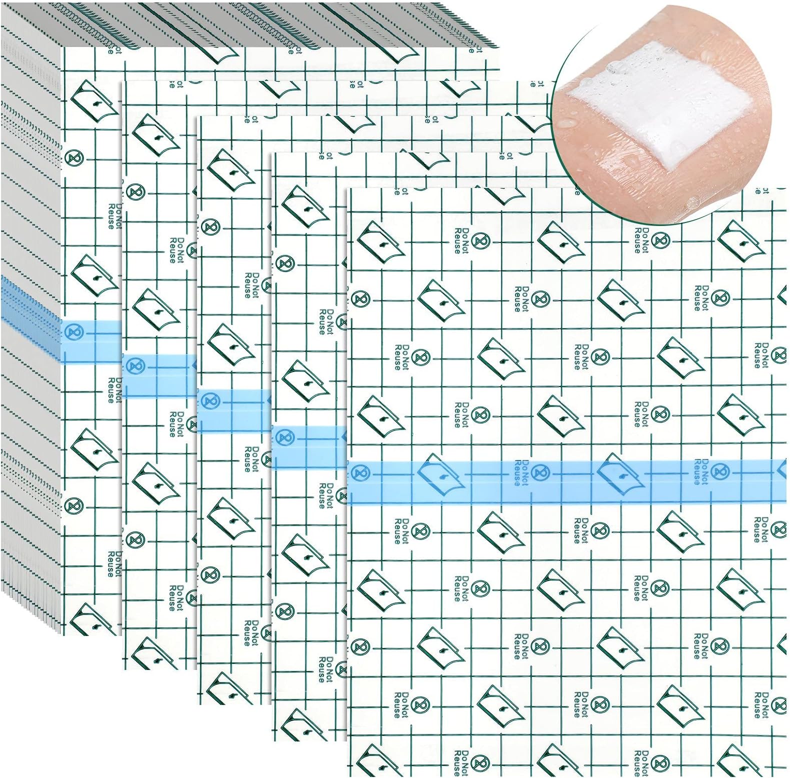 60 Pieces Transparent Stretch Adhesive Bandage Waterproof Wound - View #8