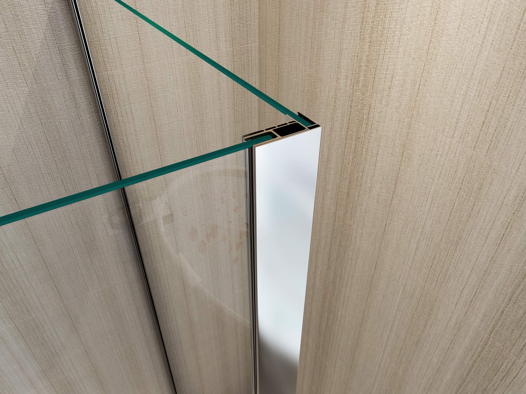 Parete doccia Walk-in Angolare Doppio Vetro 8 mm Reversibile (68-70 x 98,5-100,5 H 200 cm)