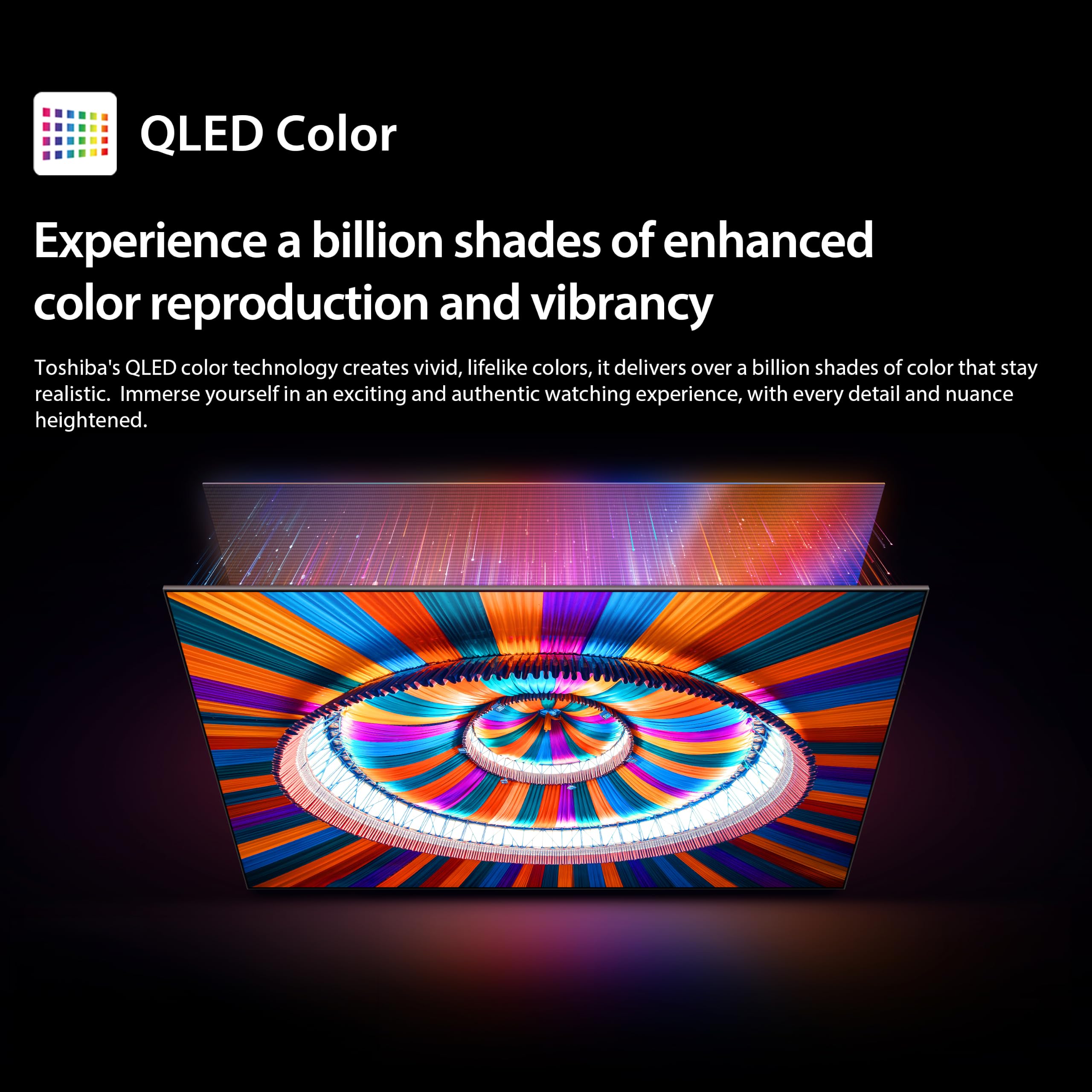 Toshiba 40 Inch QLED Smart TV (40V37SP) | 60 Hz | REGZA Engine, VIDAA OS, Game Mode, DTS Virtual:X, WiFi, Direct LED — Amazon image 12