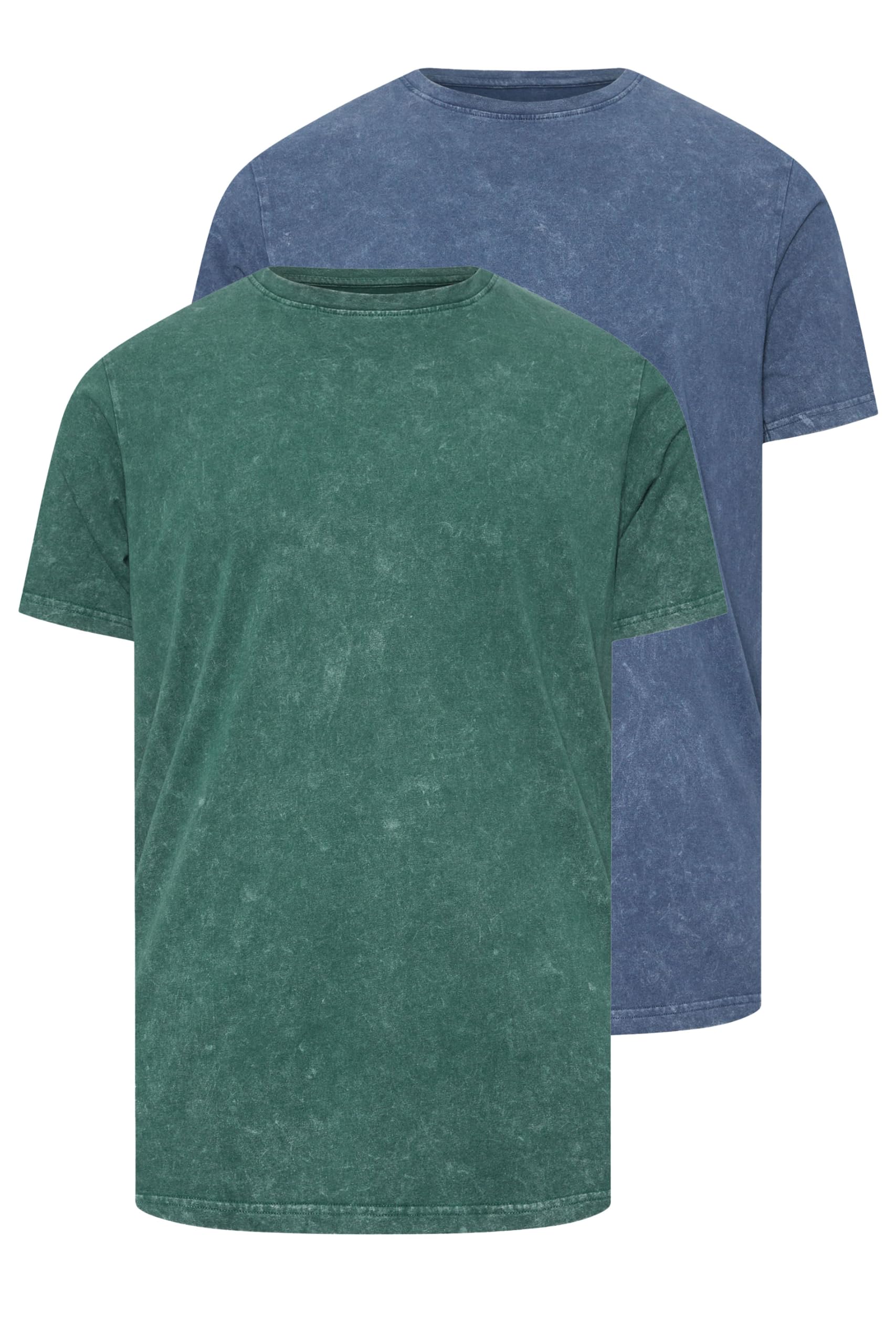 BadRhino Big & Tall 2 Pack Acid Wash T-Shirts, Blue, Size 4Xl, Men