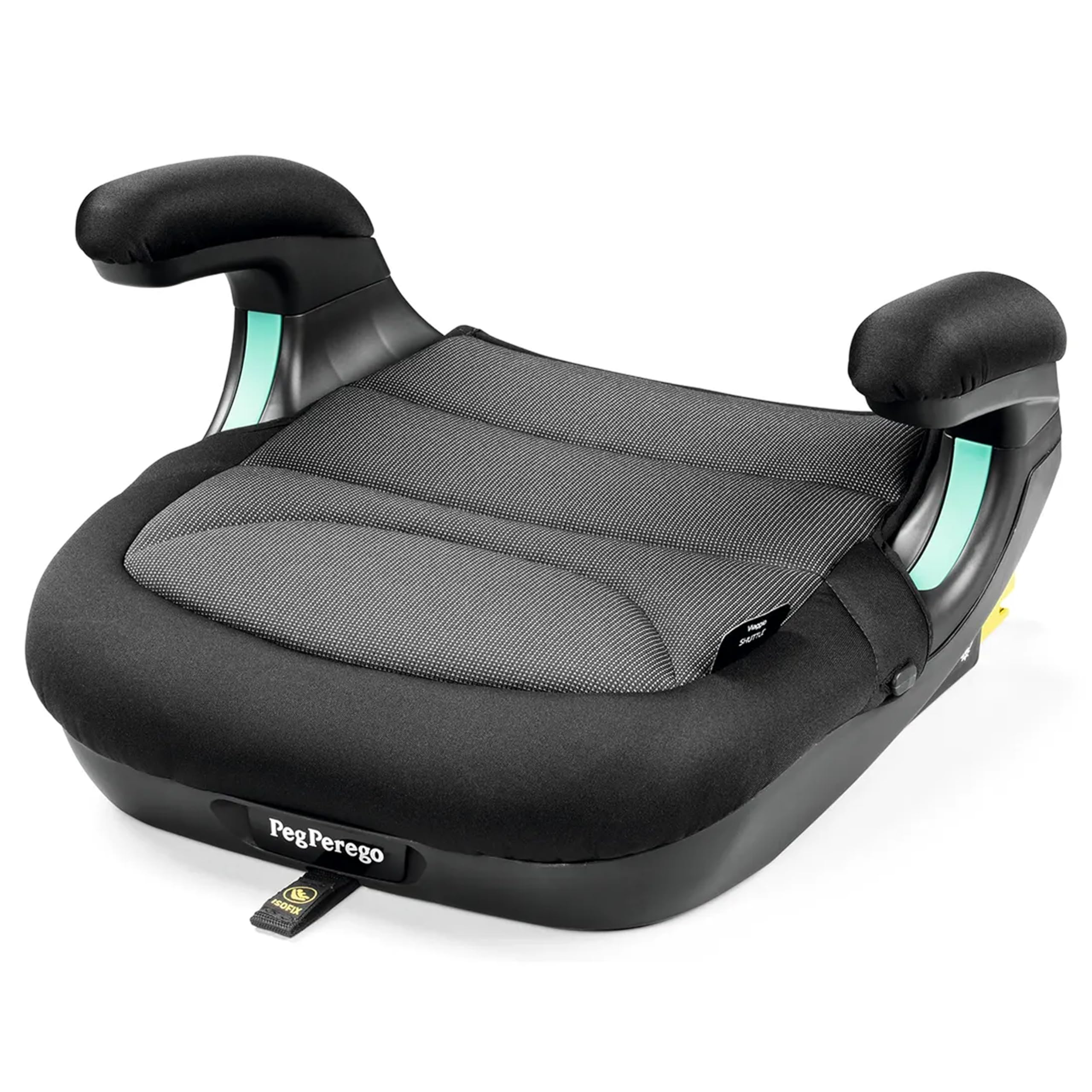 PEG Viaggio Shuttle Siège Auto i-​Size, Rehausseur pour Enfants 125–150 cm, 6–12 ans, 22–36 kg, avec ISOFIX, Porte-​gobelet Inclus, Crystal Black