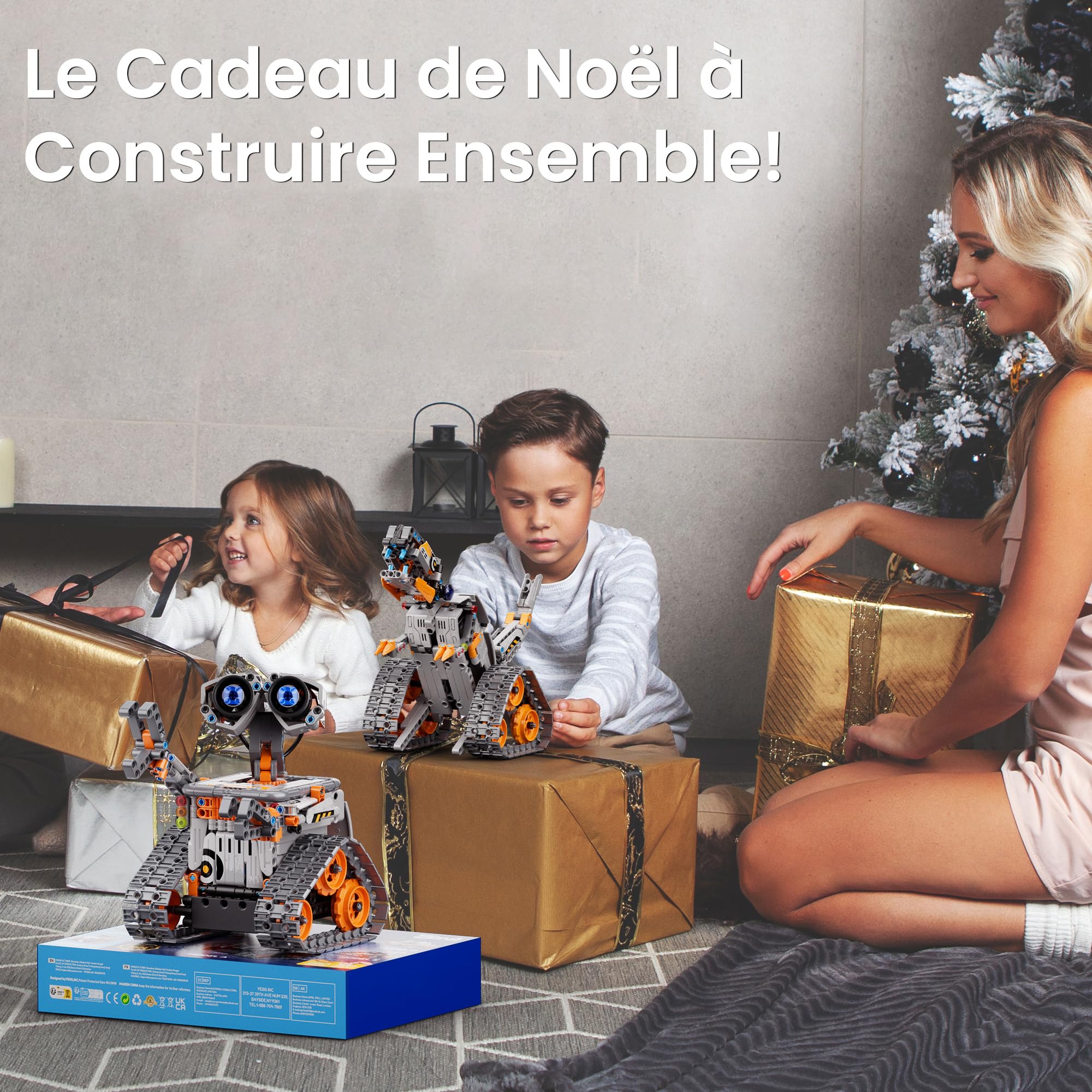 VEPOWER - Kit robot programable STEM 5 en 1 con aplicación y mando a distancia | Robotic Set Construcción, Ideas de Regalos de Navidad de Cumpleaños Creativo para Niños de 8-12+ Años, 488 Piezas