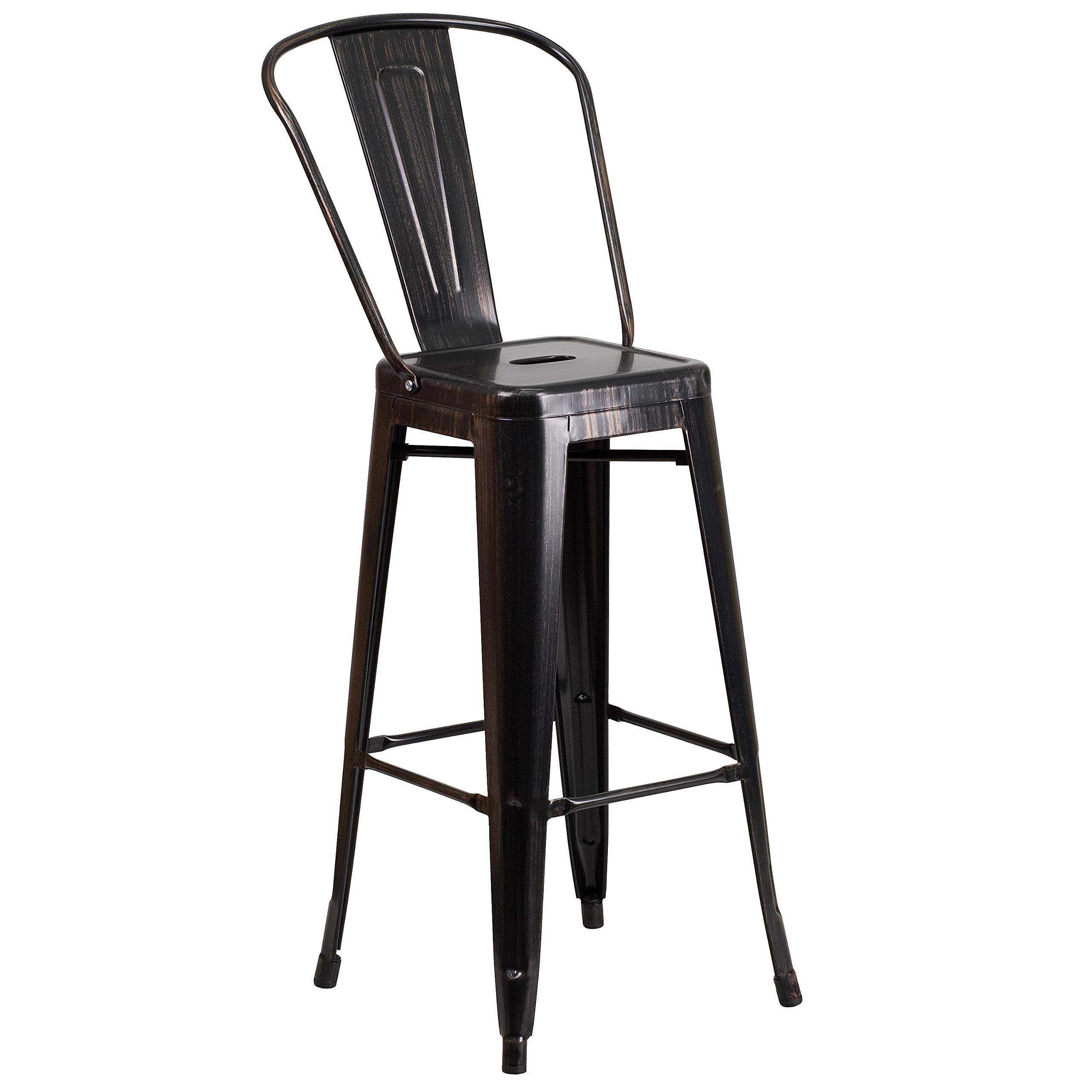 Flash Furniture Black-antique Gold / Set of 1 / Contemporary Barstools