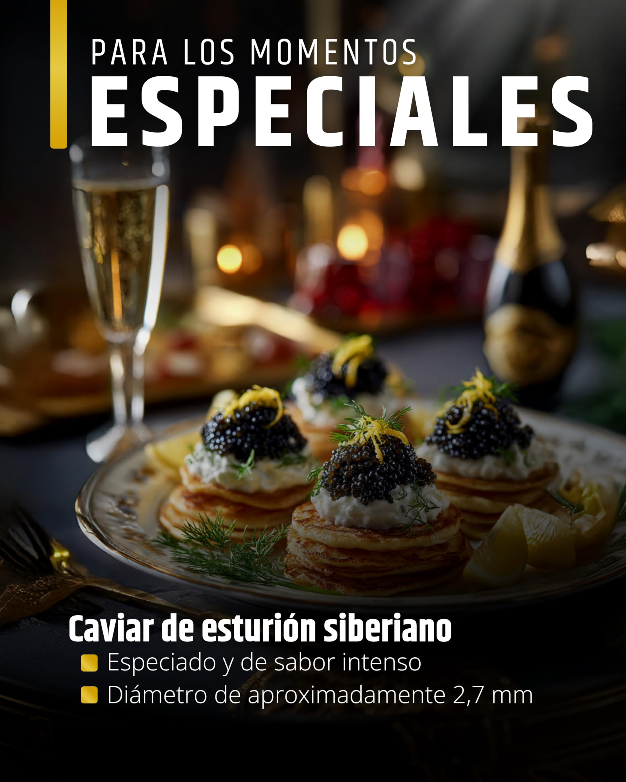 Caviar siberiano (huevas de esturión) (250g)