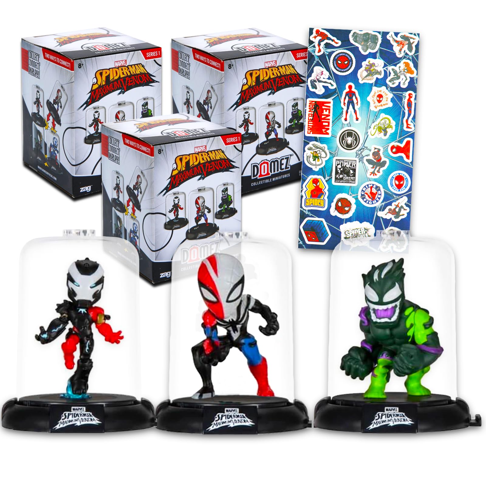 Marvel　スパイダーマン＆ヴェノム　ミニバスト　トリプルパック Amazon.com: Spiderman Blind Bag Party Favors - 3 Pk Bundle with