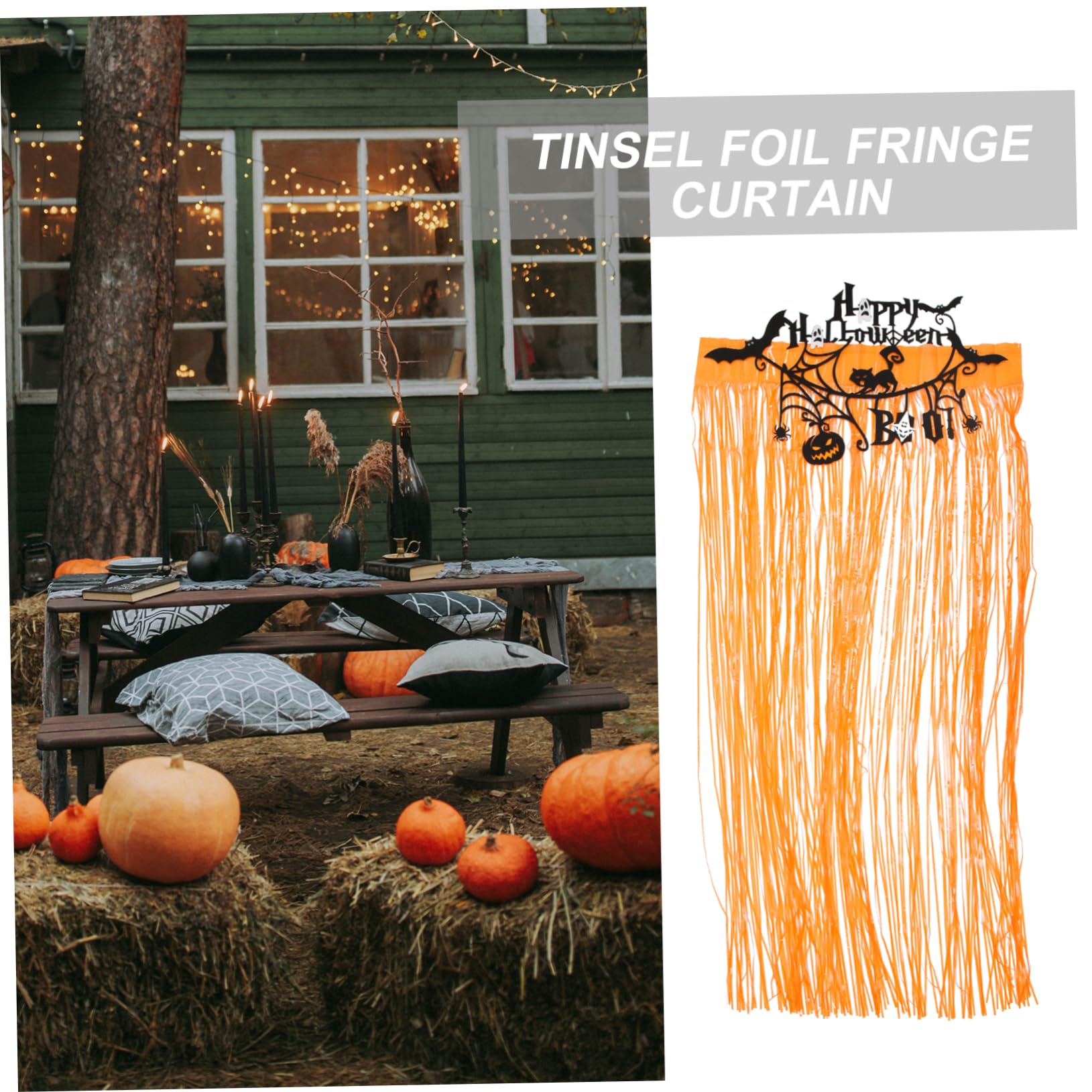 Cabilock Lot De 5 Rideaux À Franges en Aluminium pour Décoration De Fête Dhalloween 10 M
