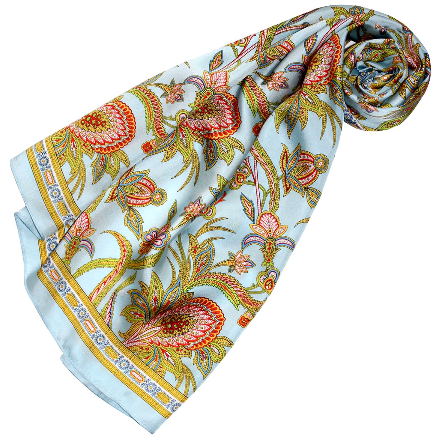Lorenzo Cana Designer Damentuch aus 100% Seide, Halstuch mehrfarbig, Kopftuch, 90 cm x 90 cm