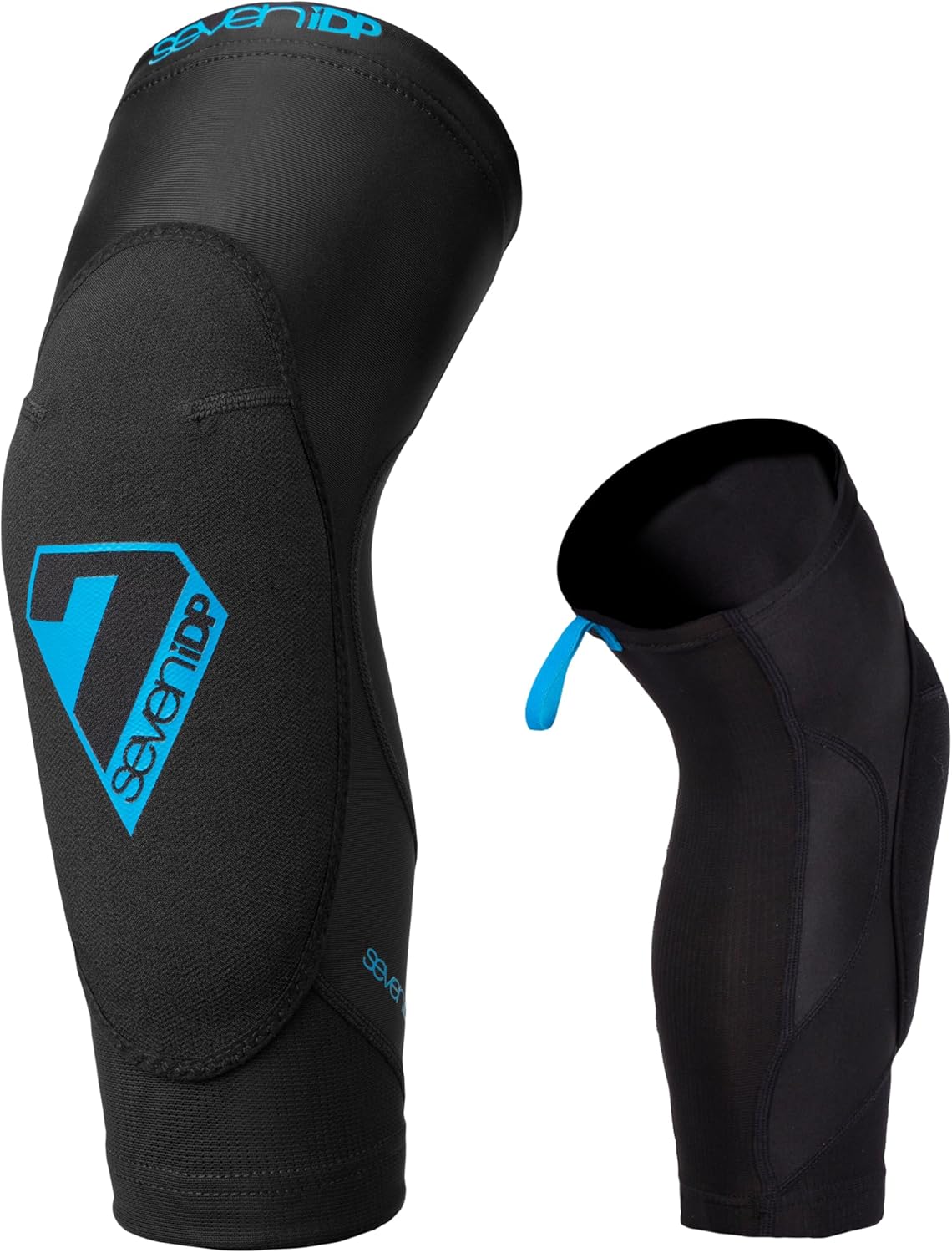 7 iDP Transition Knee Pads for Mountain Biking and Action Sports, Black
