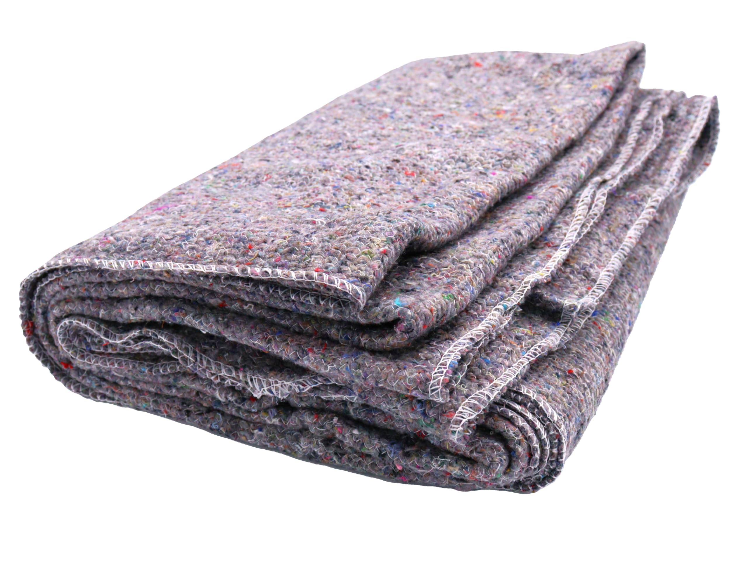 Umzugsdecken Möbelpackdecken Lagerdecken Packdecken, 150 x 200 cm, 330-350 g/m², Grau, 2-seitig gesäumt (10 Stück)