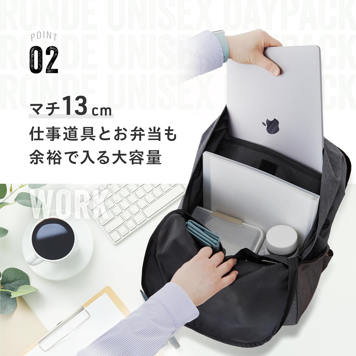 [RONDE] リュック 人気 通勤 通学 軽量 約500g 撥水 大容量 15L おしゃれ 旅行 キャリーオン PCポケット タブレット バックパック お出かけ 黒 グレー ネイビー 迷彩 カモフラージュ シンプル レディース