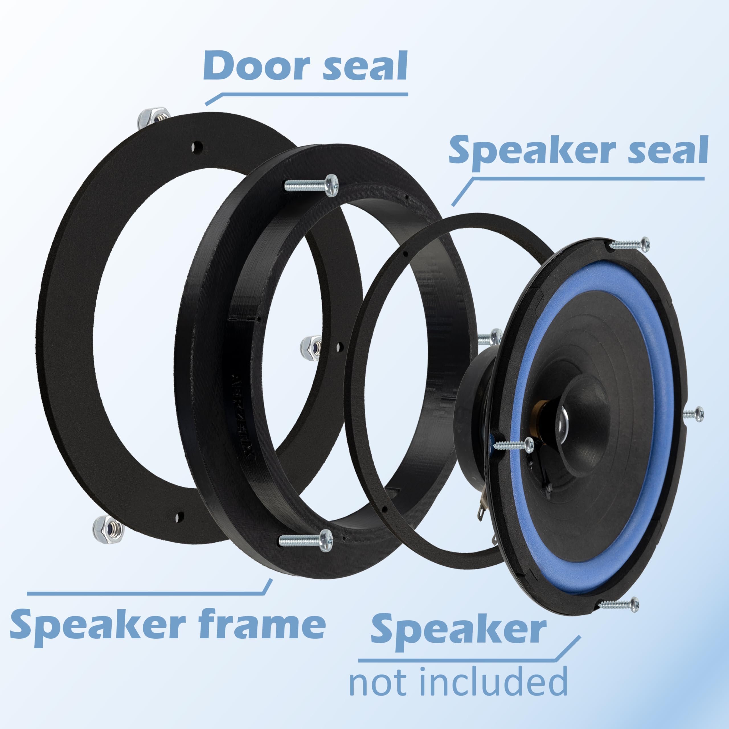 Aerzetix Set di 2 adattatori per altoparlanti Ø165 mm compatibile con Ford Mondeo Mk4 (BA7) / Mercedes A-class W169 / B-class T245
