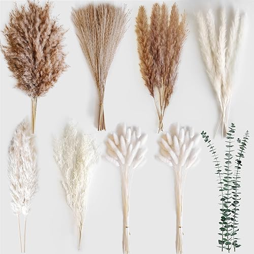 Miniatura 9 de 113 piezas de decoración de hierba seca de las pampas, ramos de flores secas para bodas, hogar, mesa de centro de mesa, hogar moderno, sala de estar