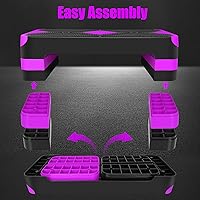 Vista 3 de Adjustable Exercise Workout Aerobic Stepper Step Platform Trainer